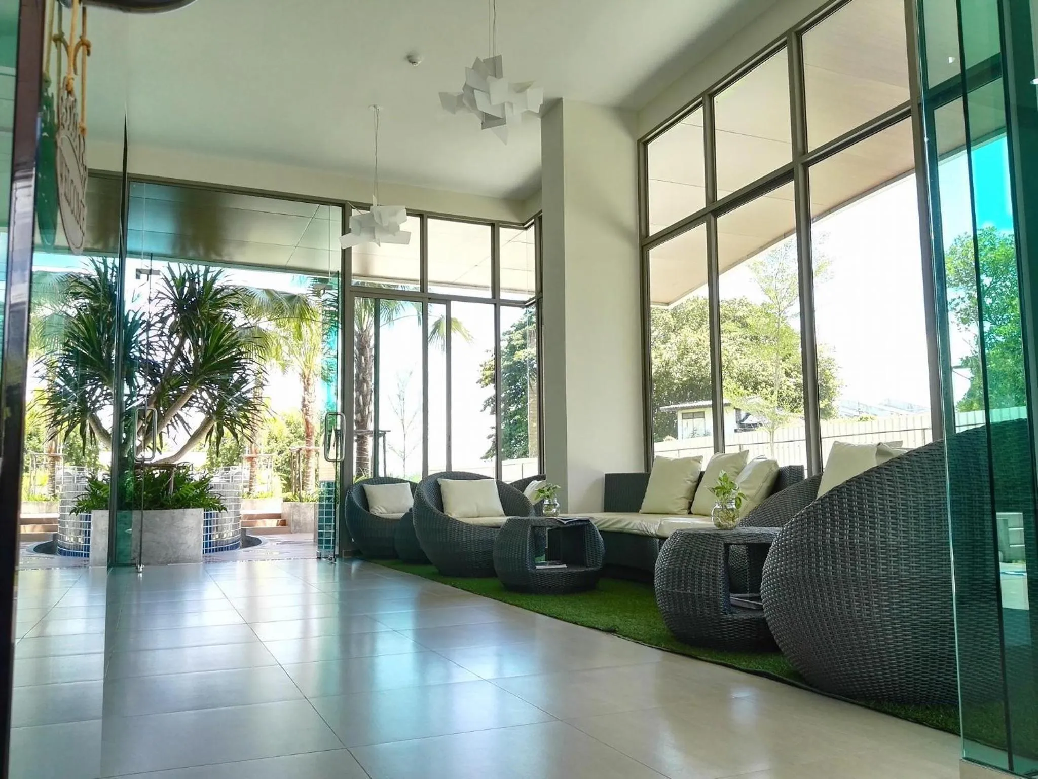 Lobby or reception in Sonrisa Srirachaที่พักติดทะเล