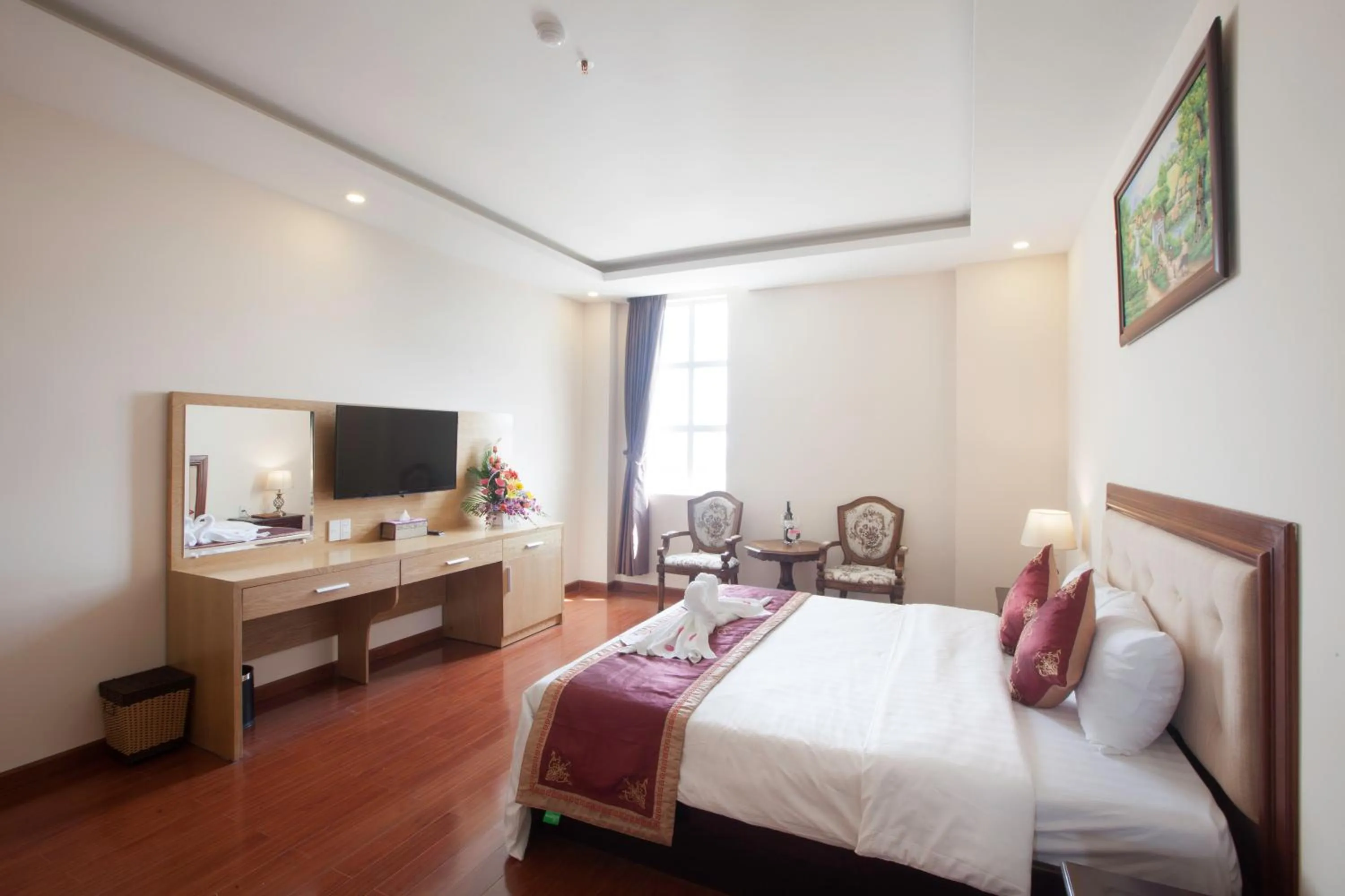 Decorative detail, Bed in Khanh Linh Hotel