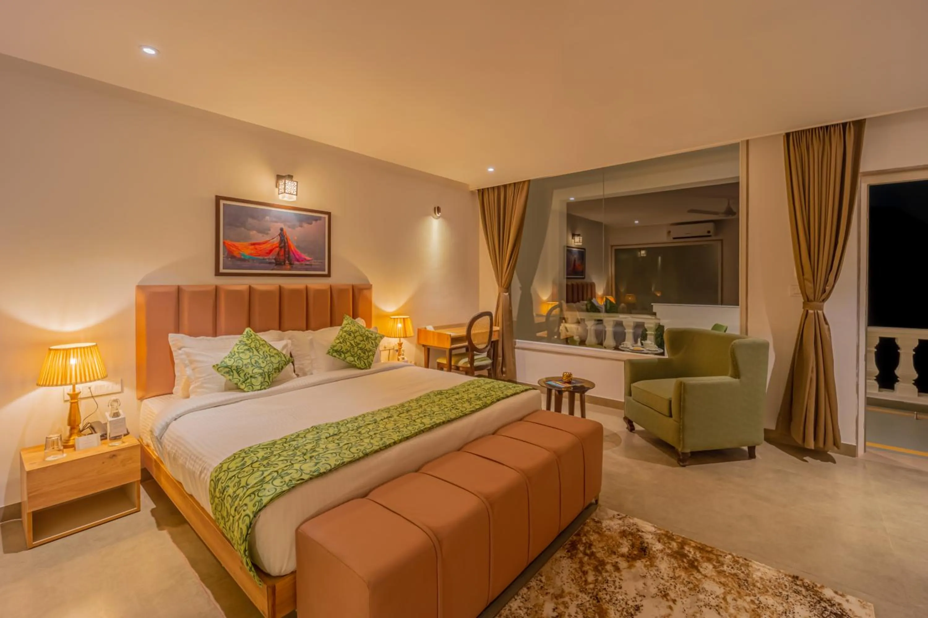 Bed in Tree of Life Vantara Resort & Spa