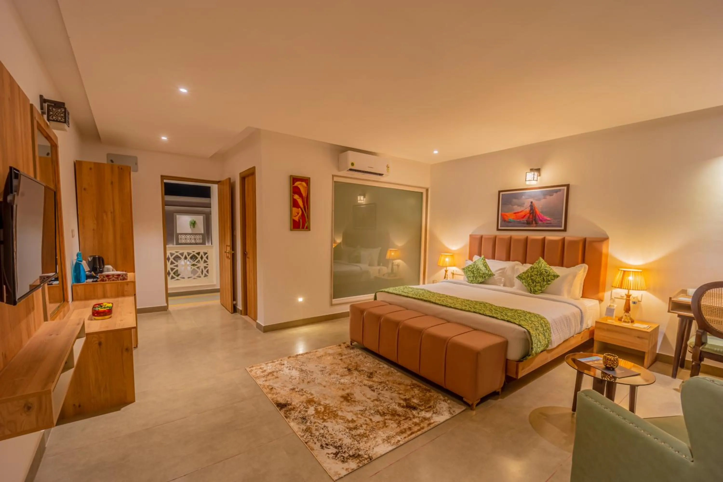 Bed in Tree of Life Vantara Resort & Spa