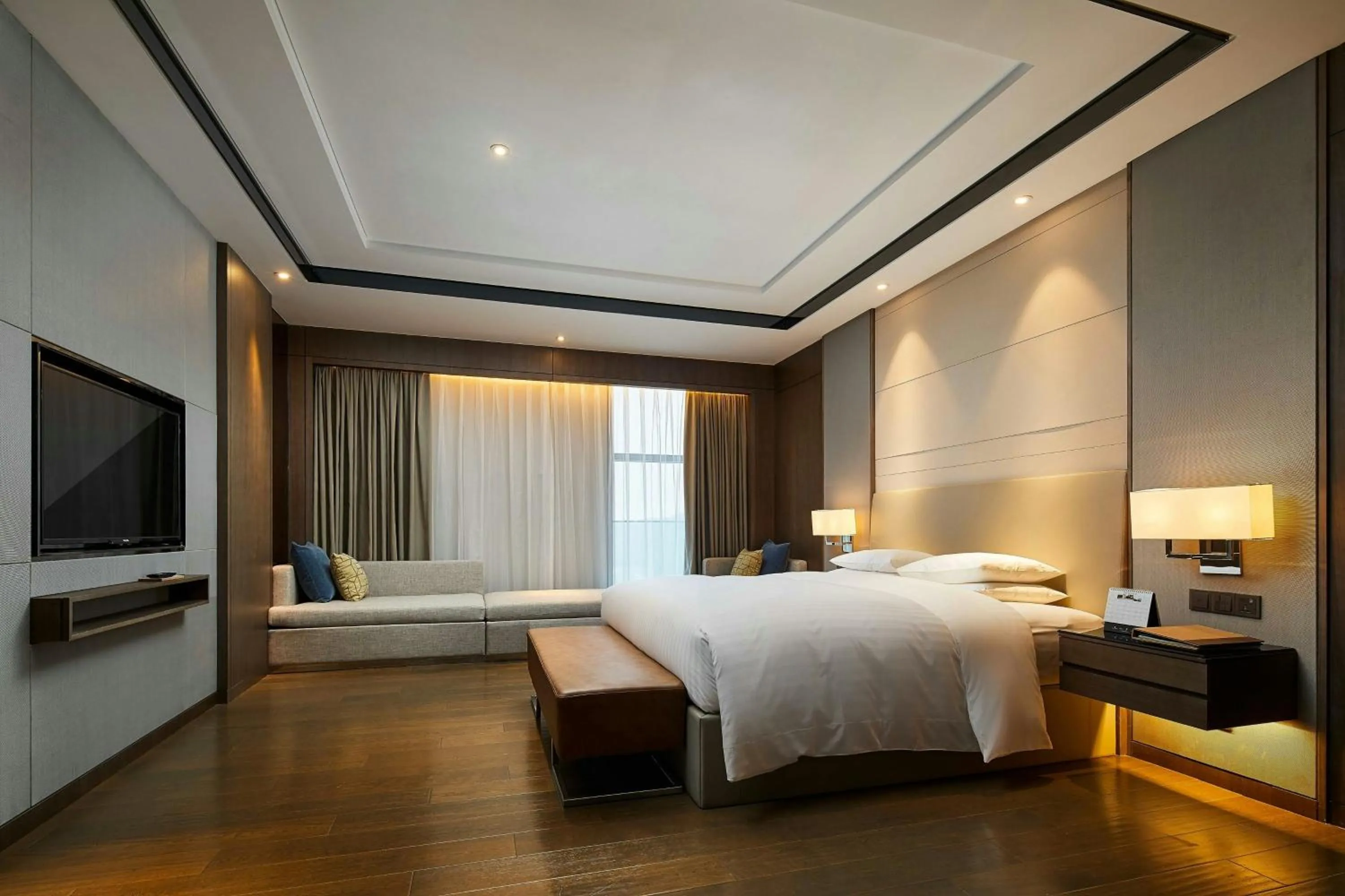 Bedroom, Bed in Courtyard by Marriott Xinchang