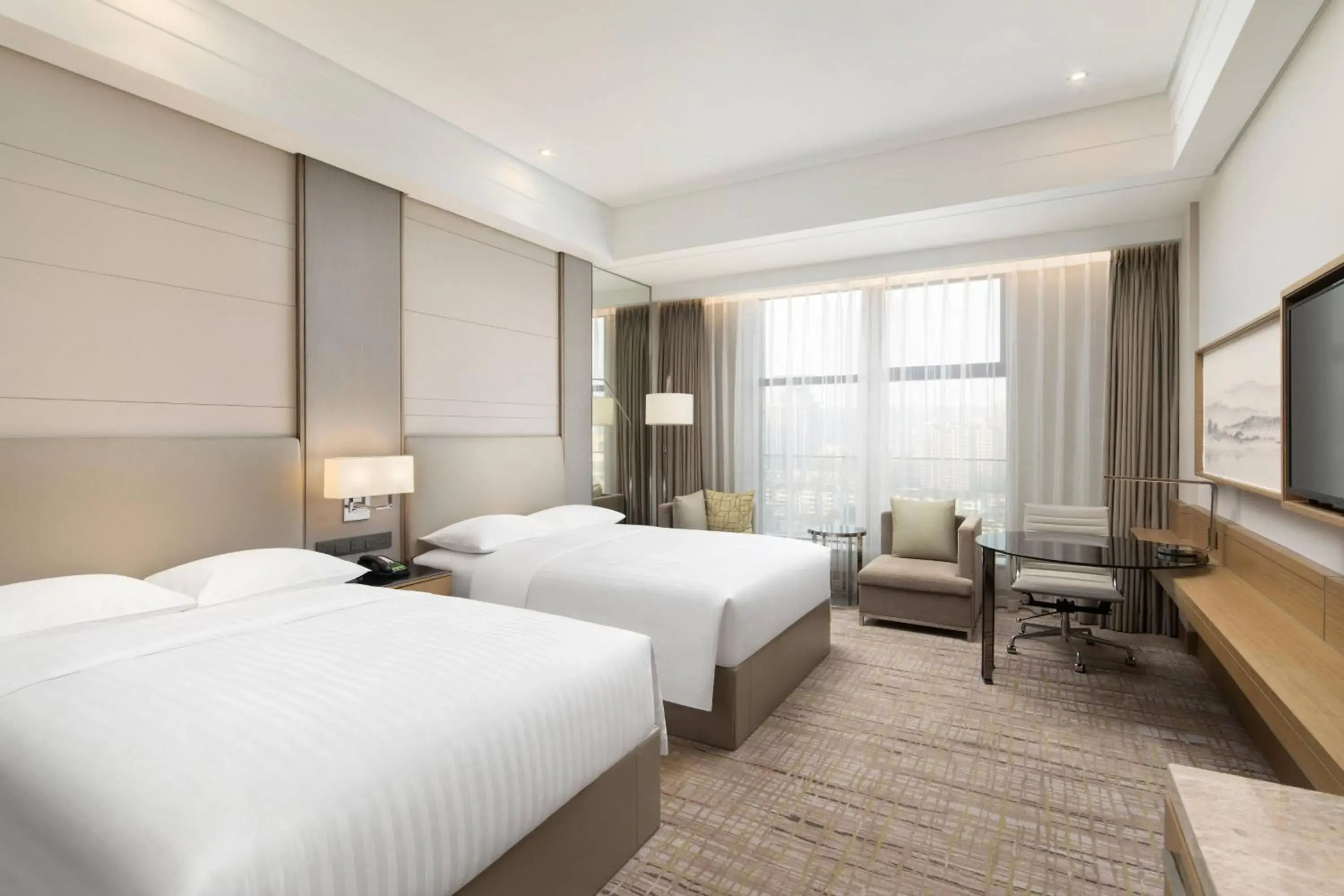 Executive Double Room with City View in Courtyard by Marriott Xinchang Executive Double Room with City View in Courtyard by Marriott Xinchang