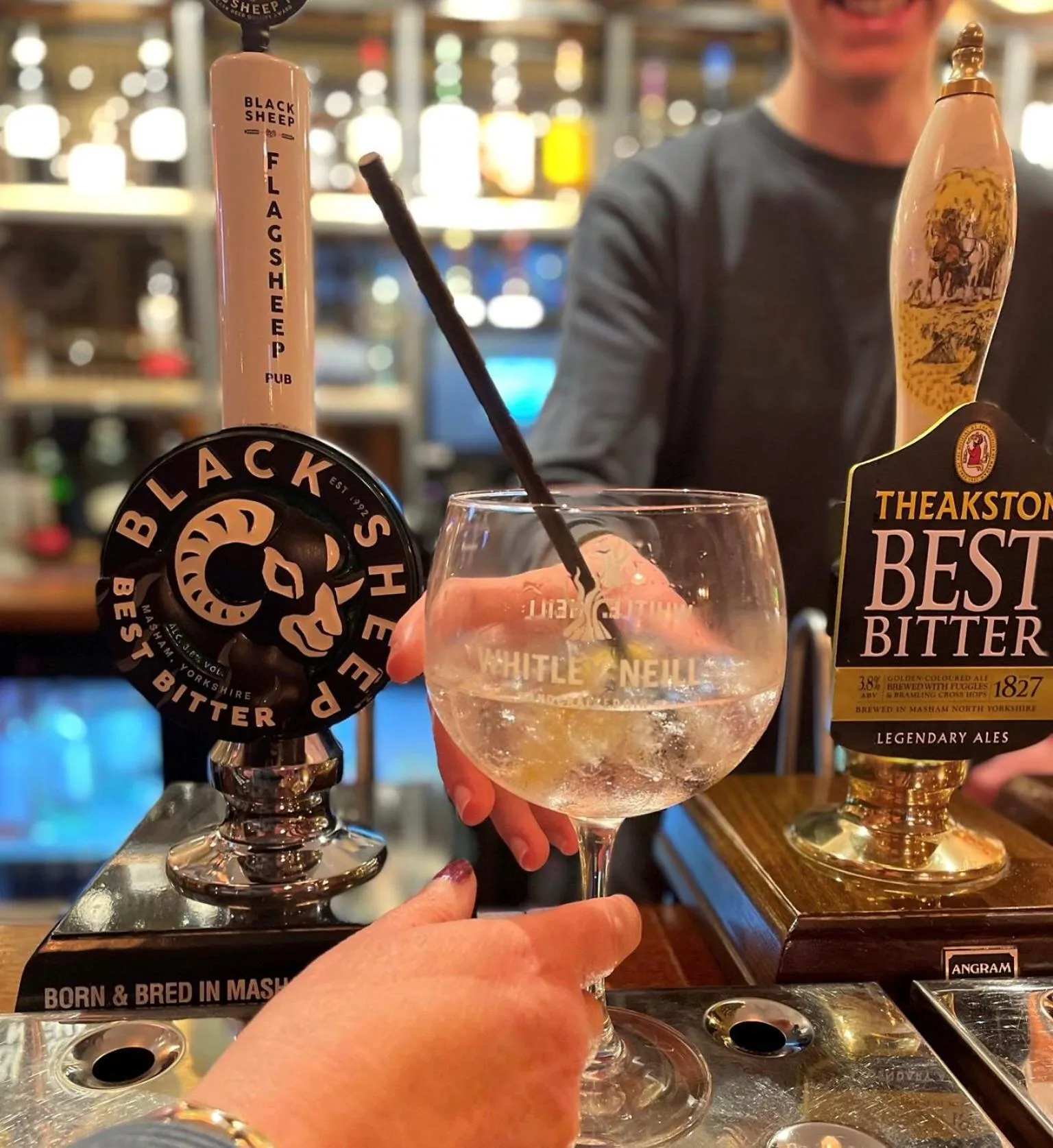 Alcoholic drinks in The Bay Horse, Masham