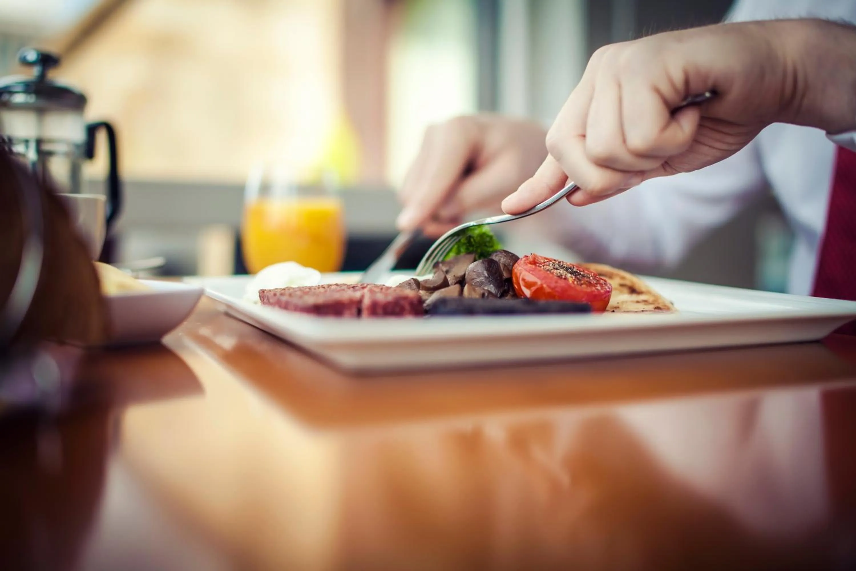 Food close-up in Carlton George Hotel