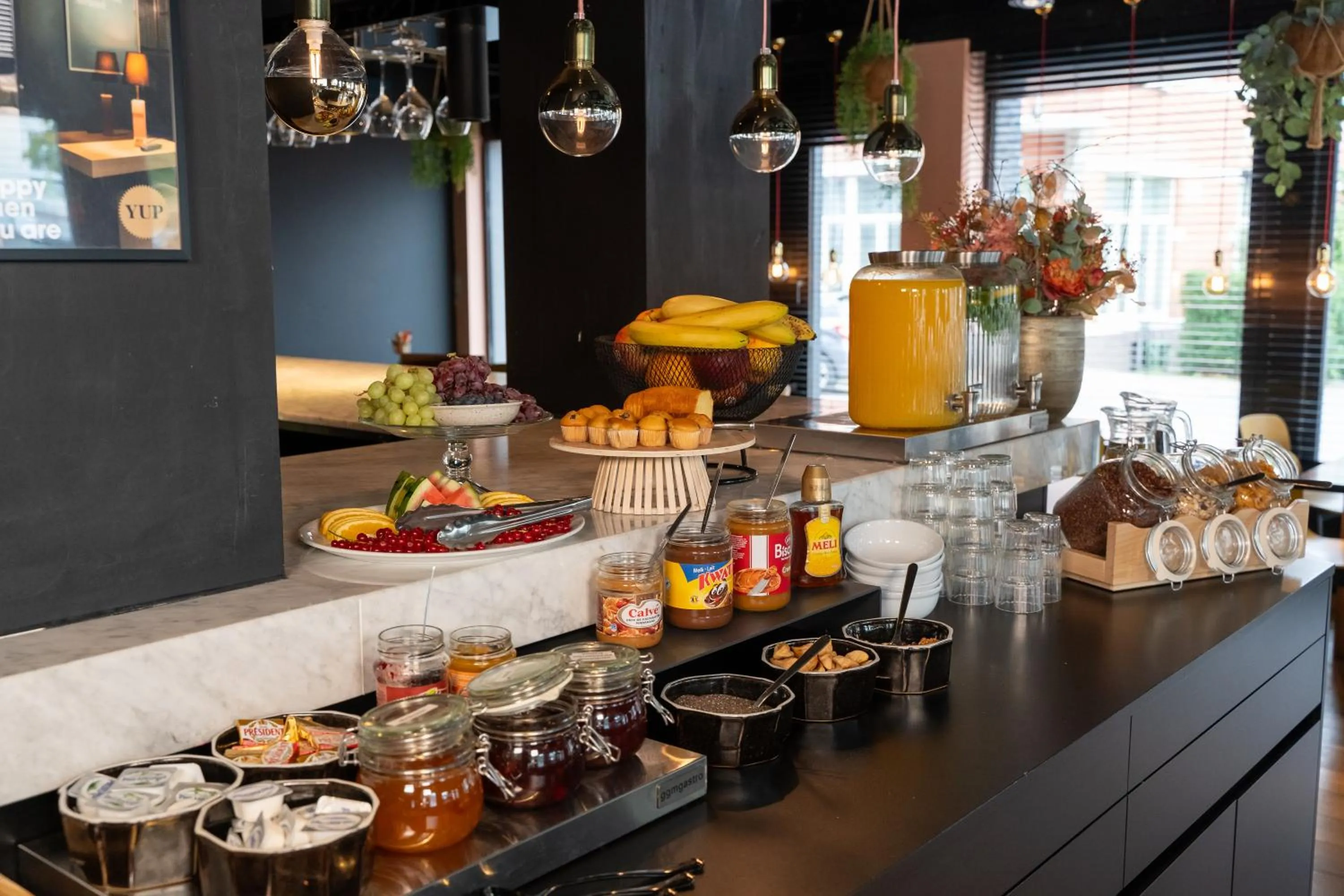 Dining area in YUP Hotel