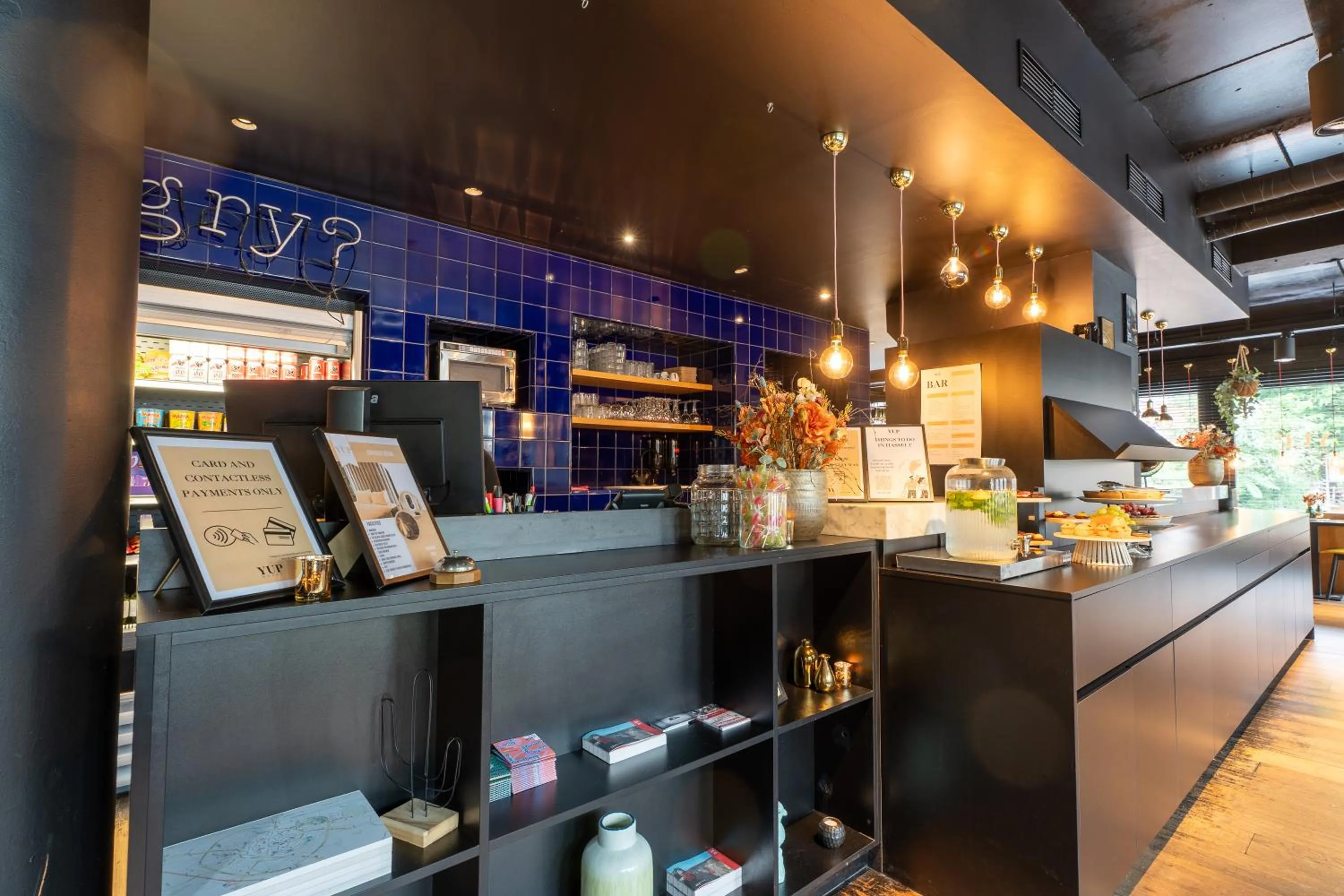 Lobby or reception in YUP Hotel