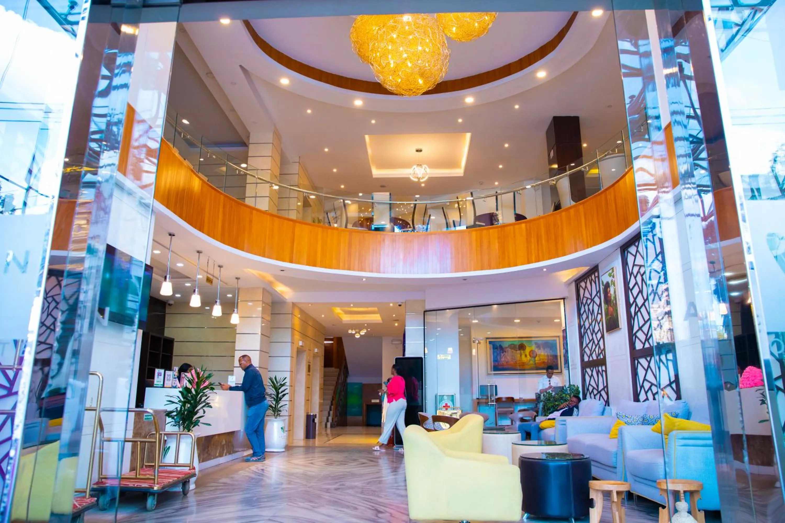 Text overlay in Azzeman Hotel