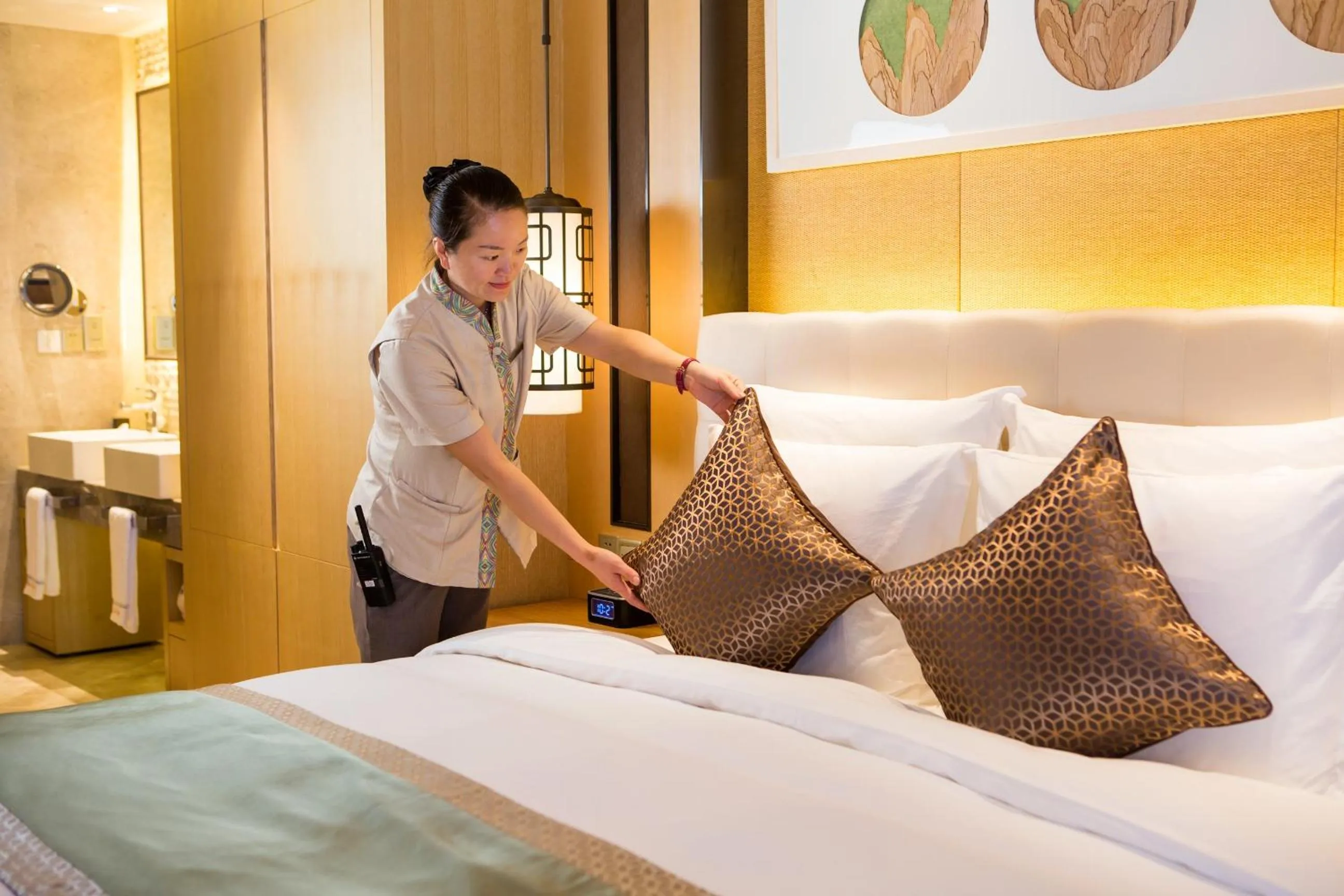 Staff in Wyndham Grand Plaza Royale Wenchang