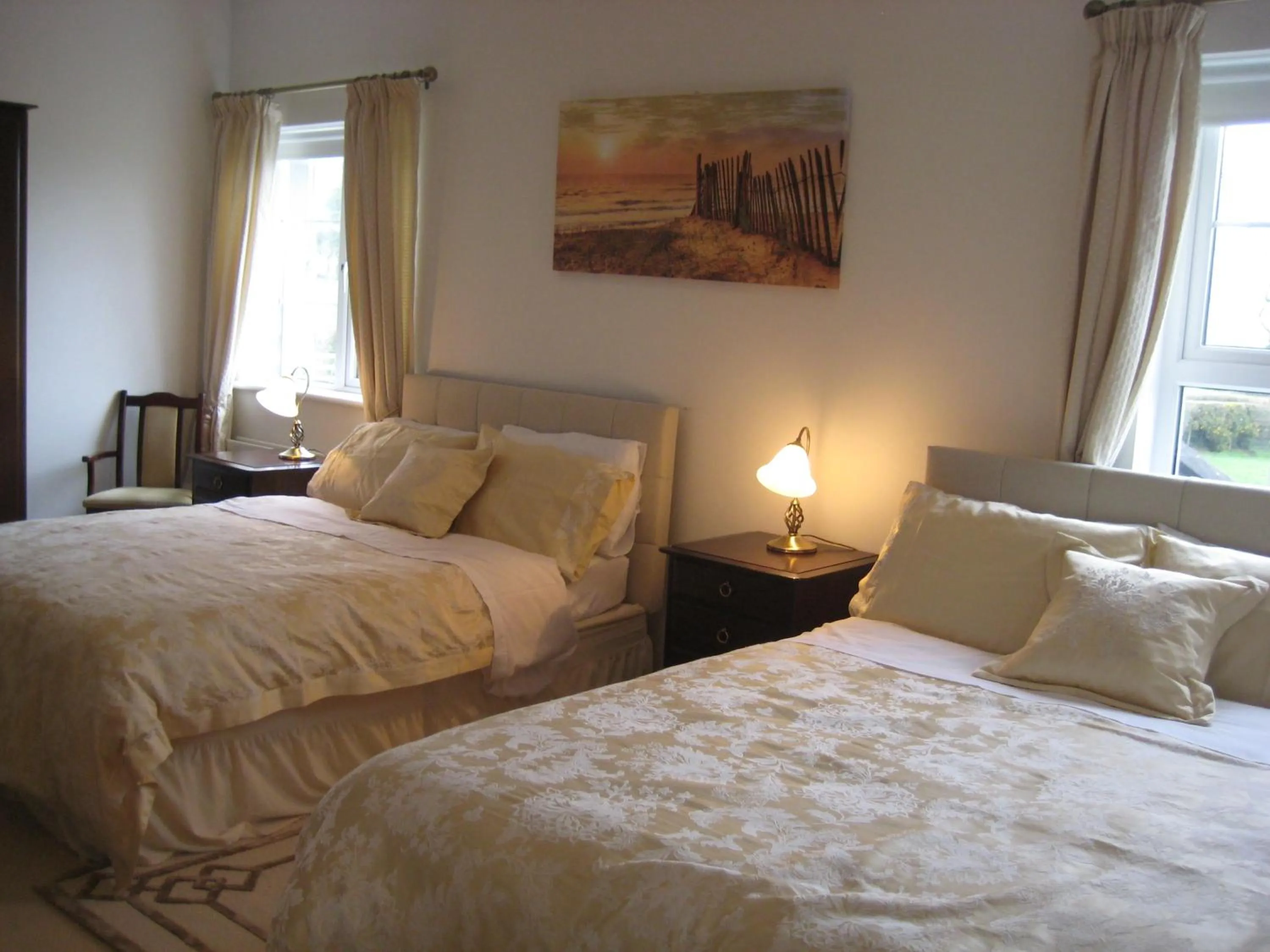 Bed in Drumspittal House Guest Accomodation