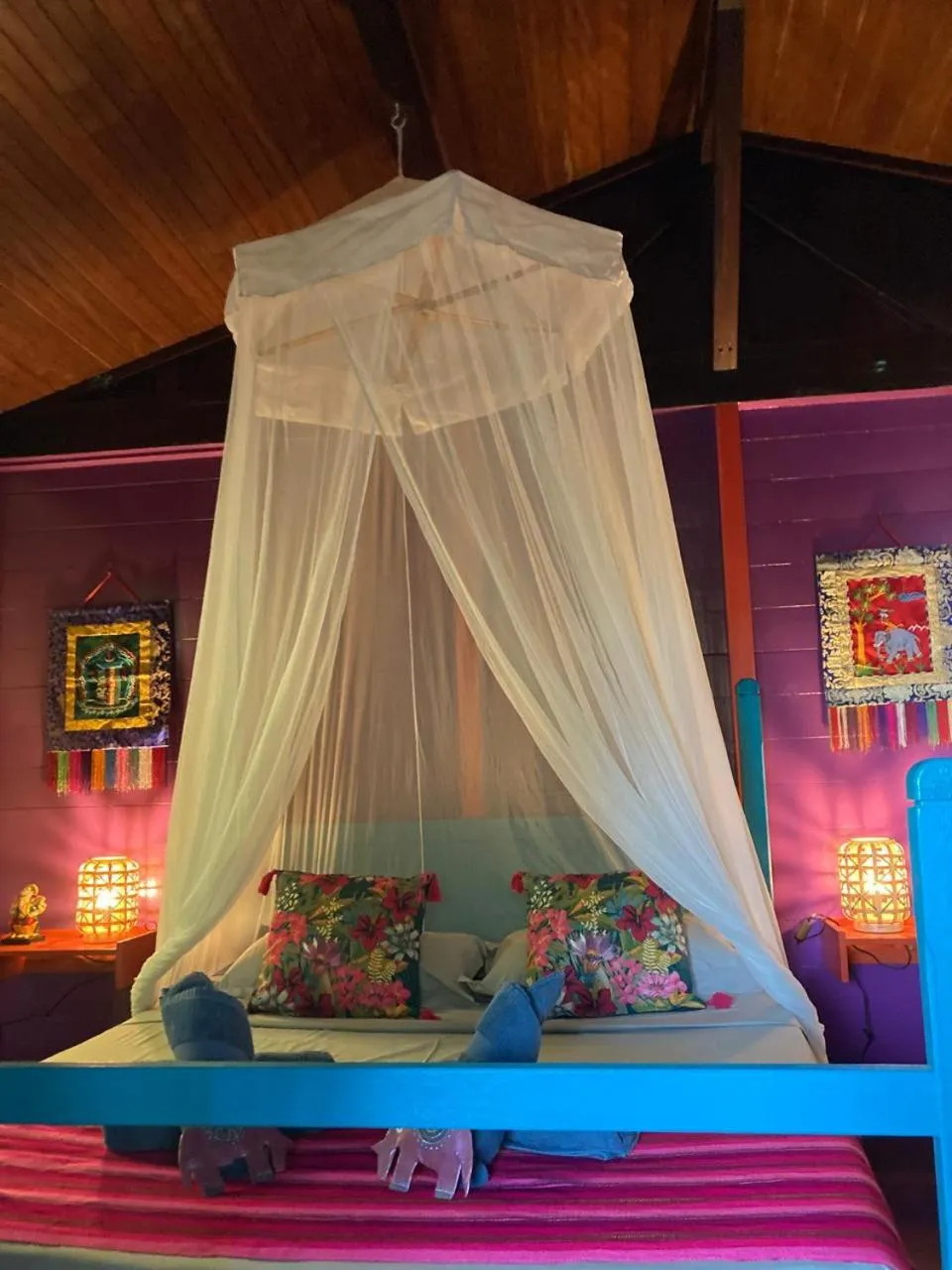 Bedroom, Bed in Piton Bungalows Ecolodges