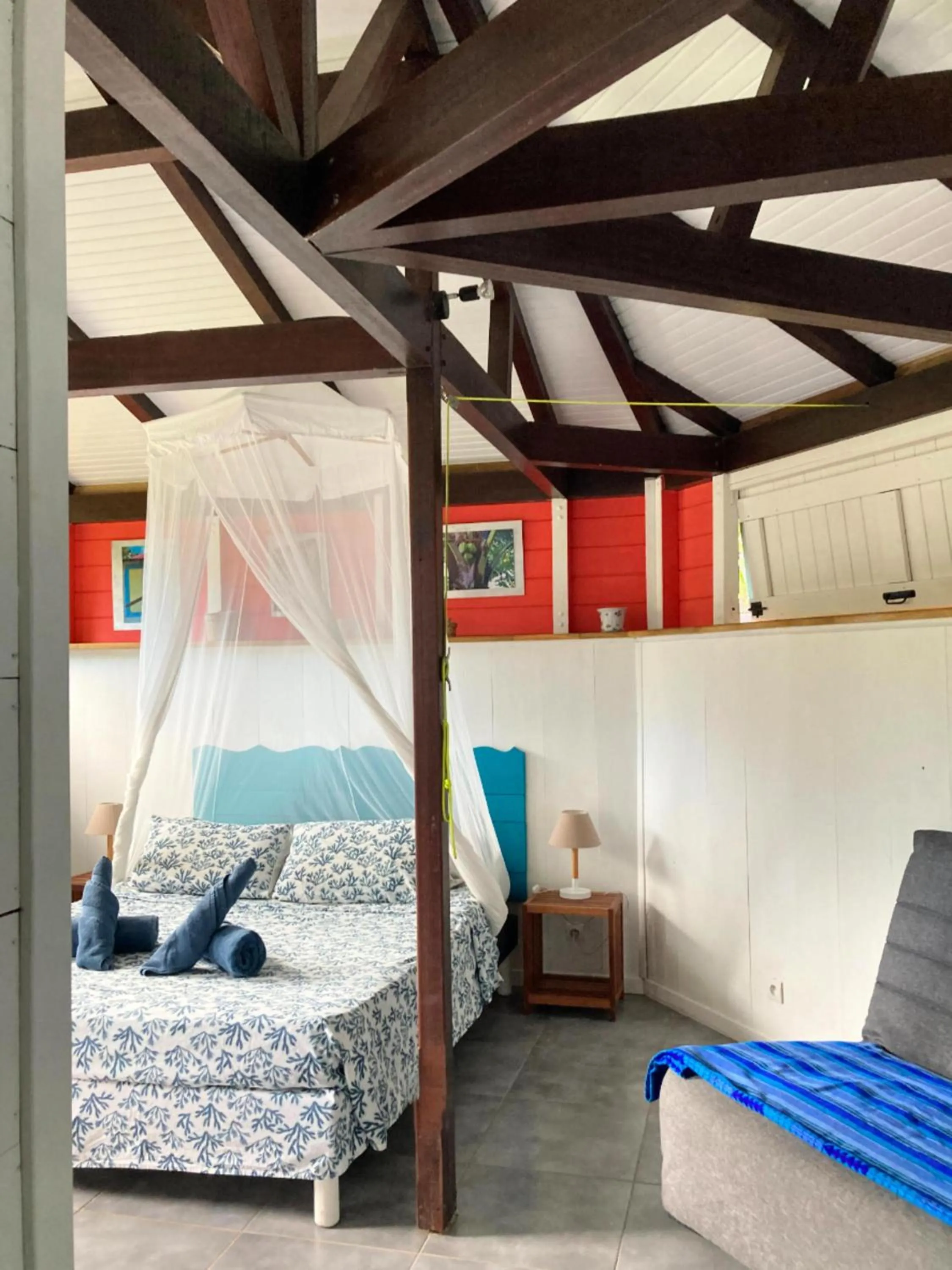 Bedroom, Bed in Piton Bungalows Ecolodges