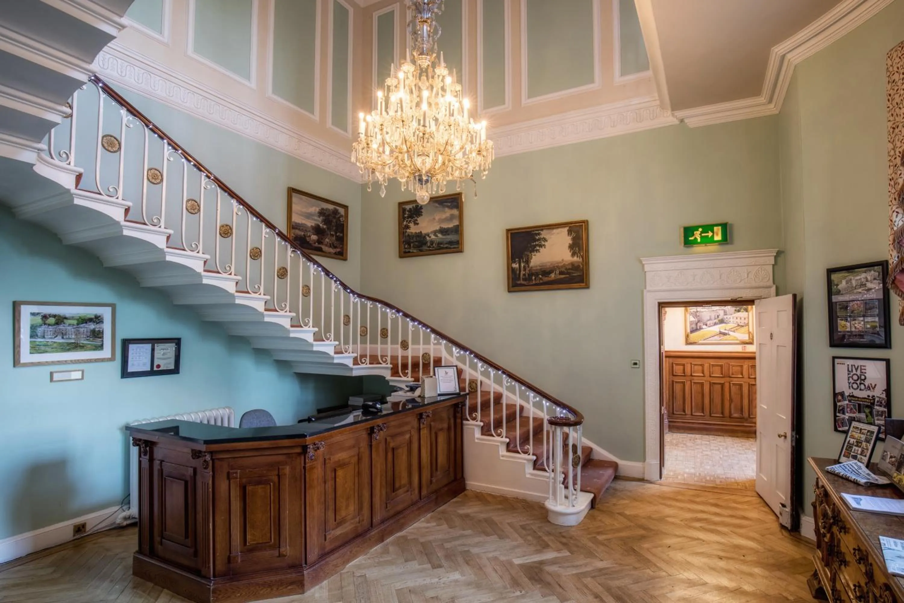 Lobby or reception in Hazlewood Castle & Spa
