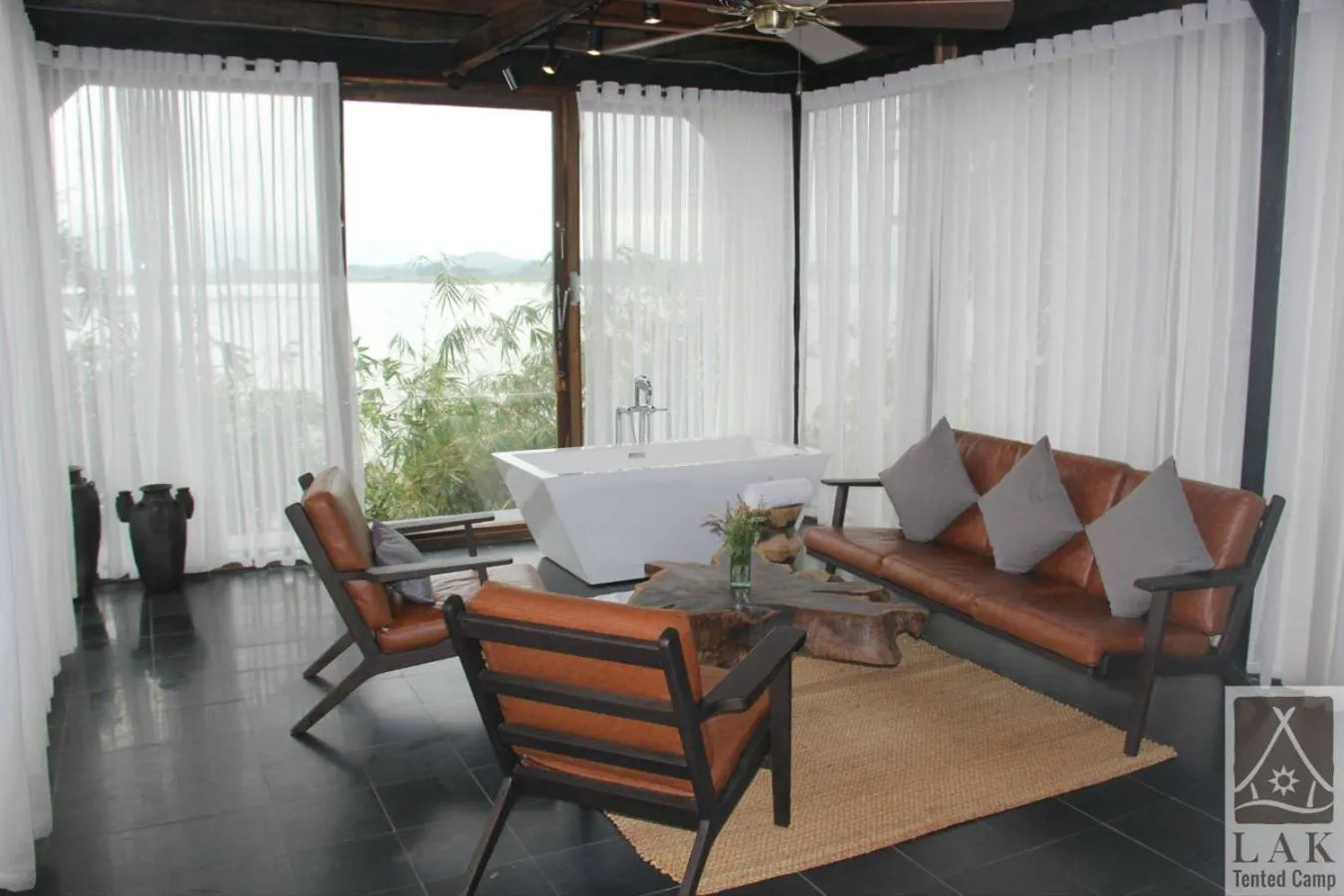 Living room in Lak Tented Camp