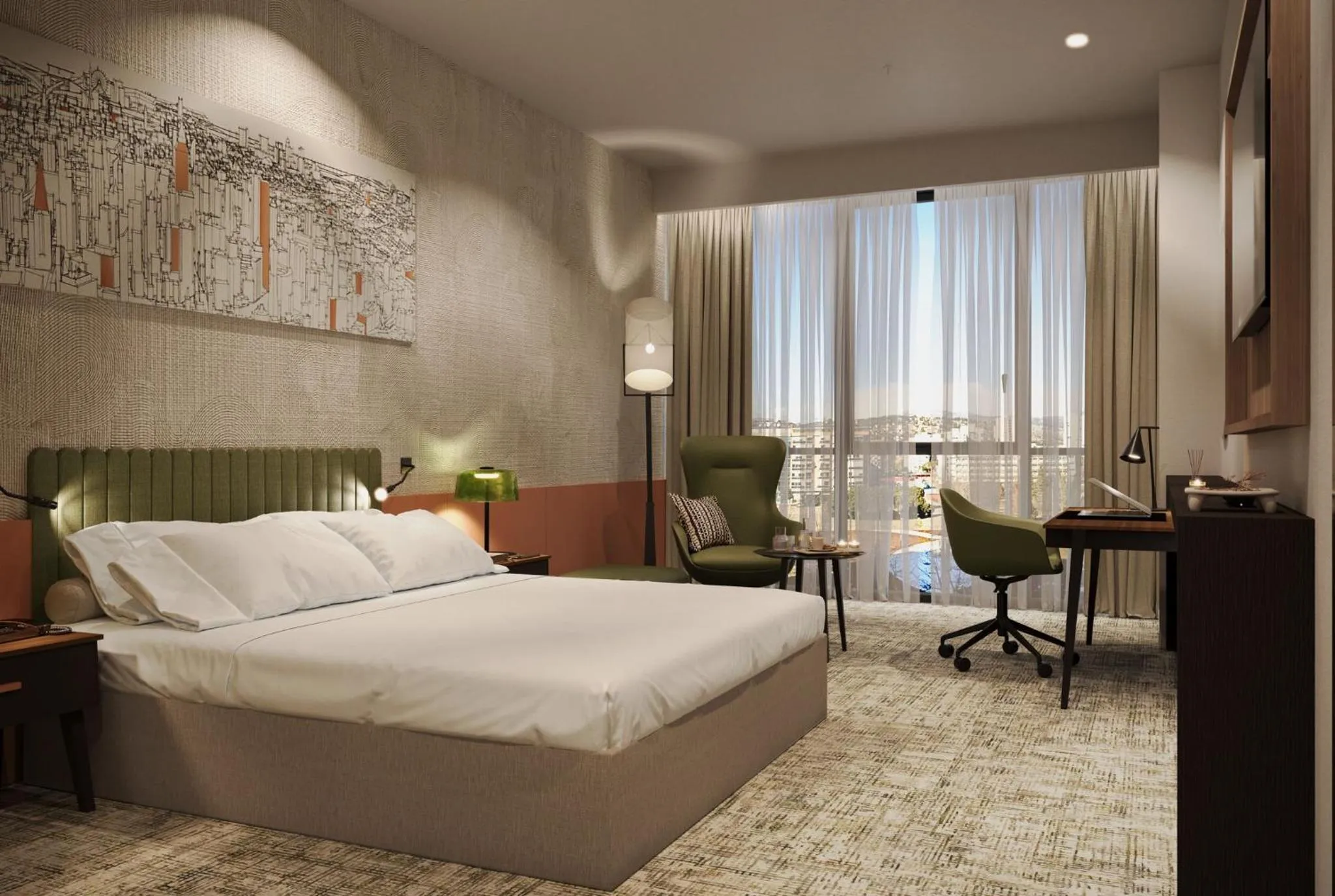 Photo of the whole room, Bed in CUE Podgorica