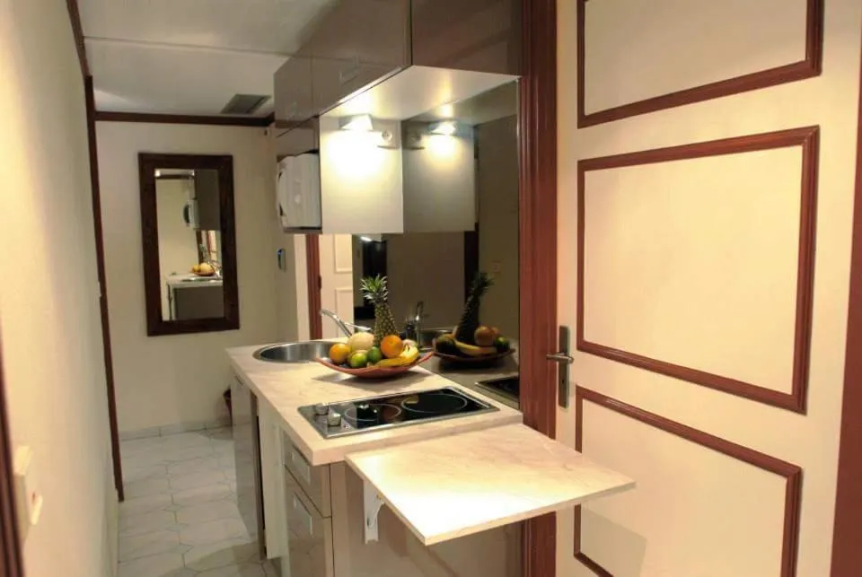 Kitchen or kitchenette in Appartement à la Résidence LA PLANTATION RESORT and SPA