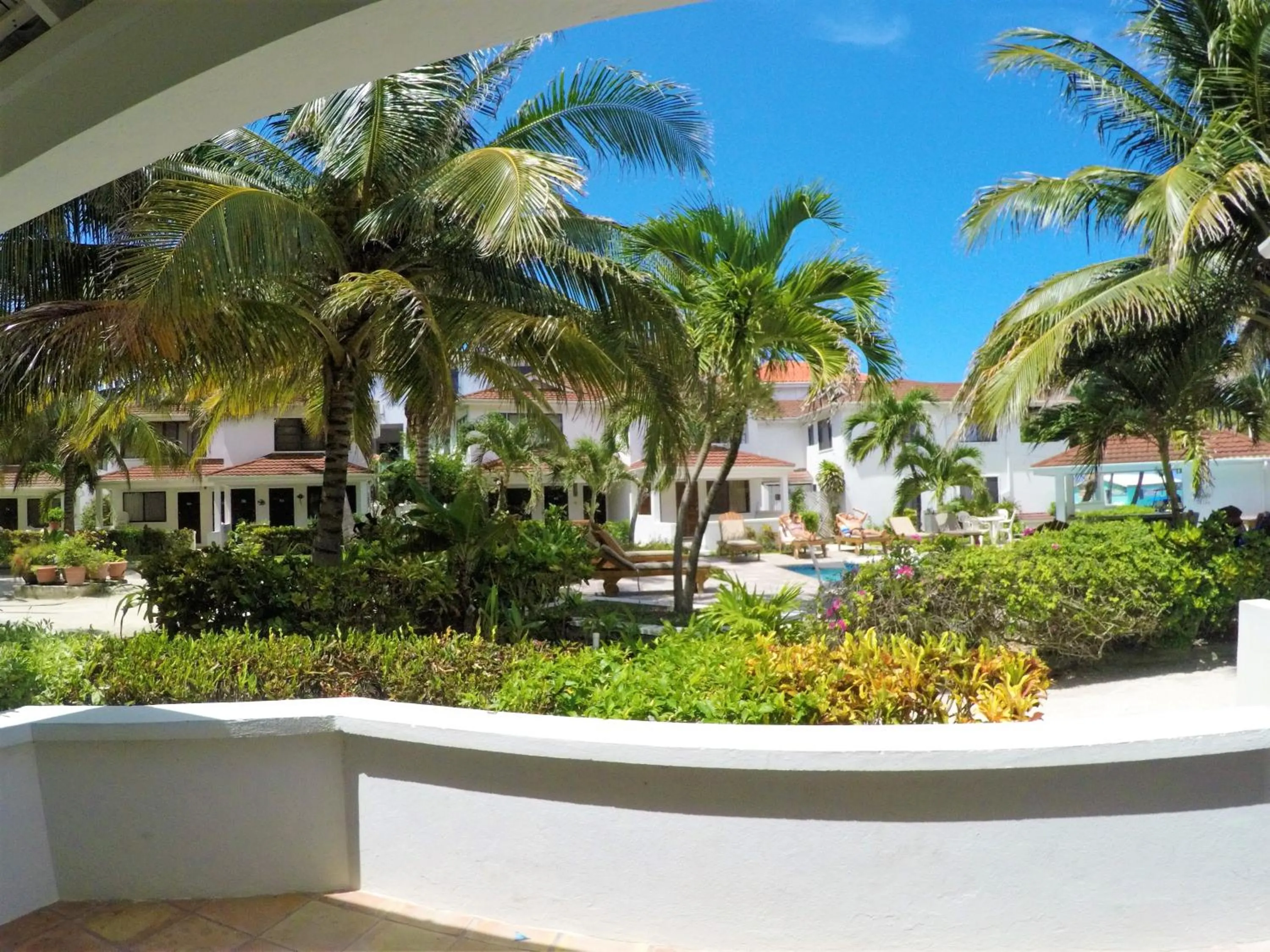 Pool view in Tradewinds Paradise Villas