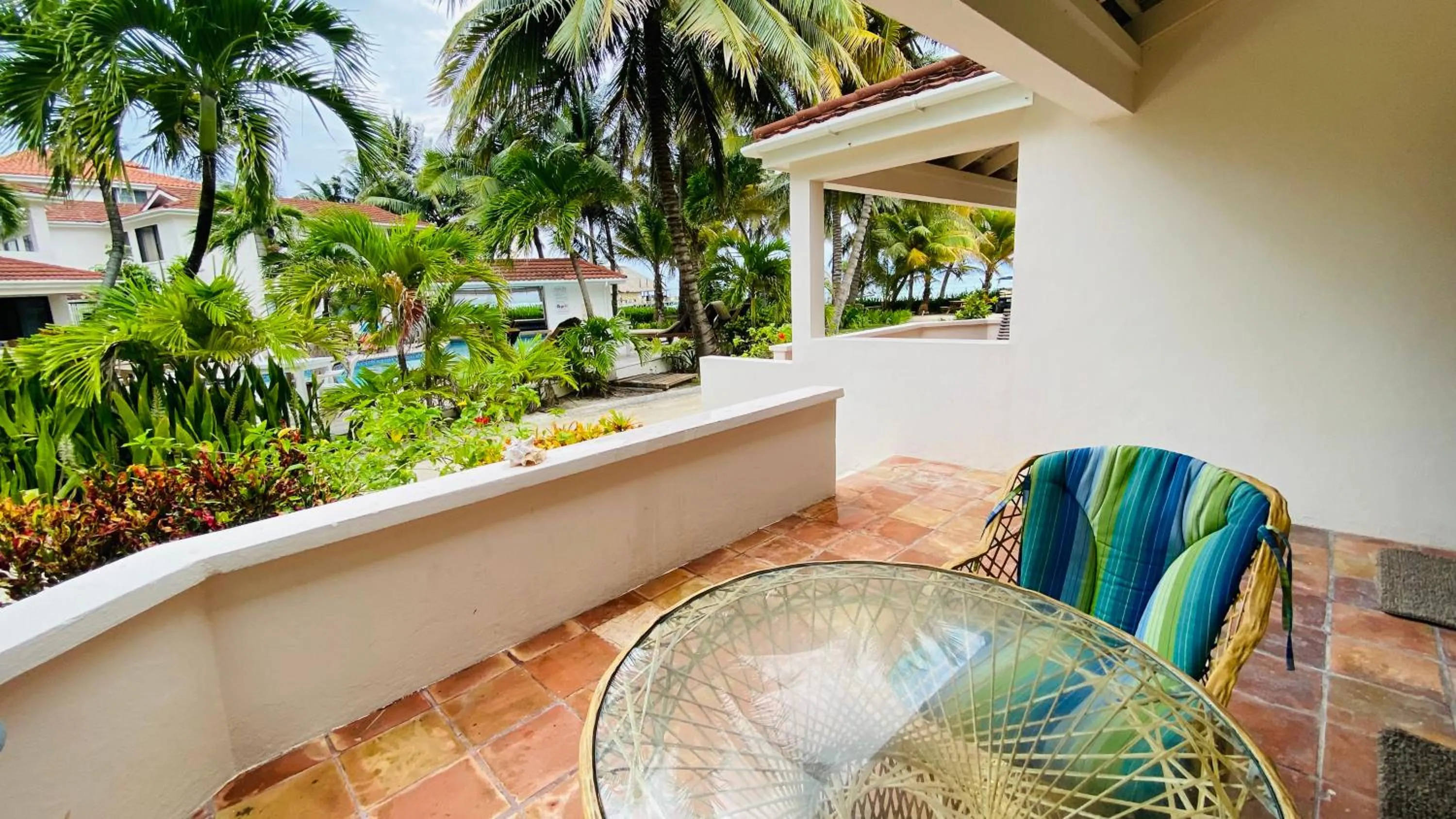 Pool view in Tradewinds Paradise Villas
