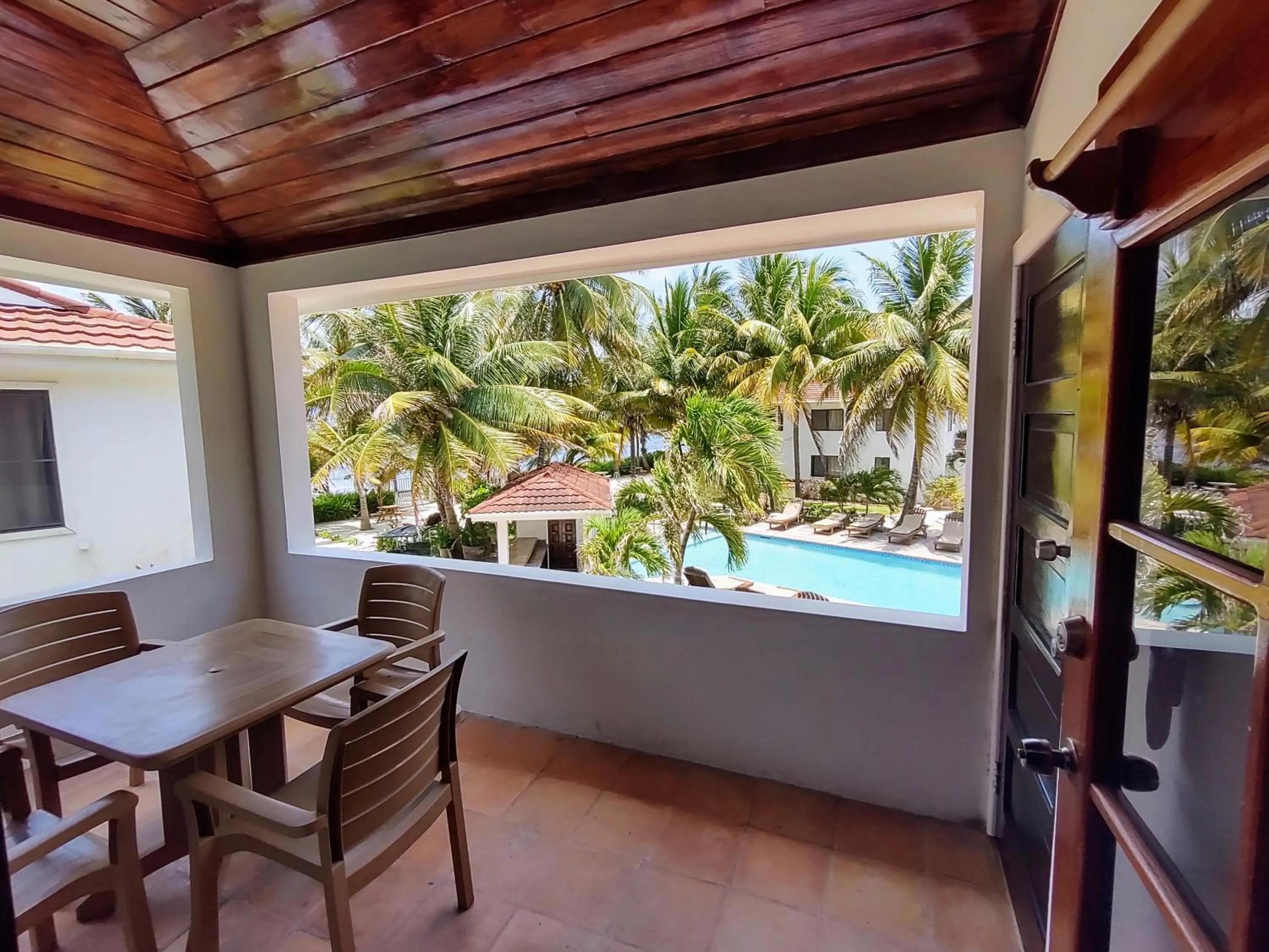 Pool view in Tradewinds Paradise Villas