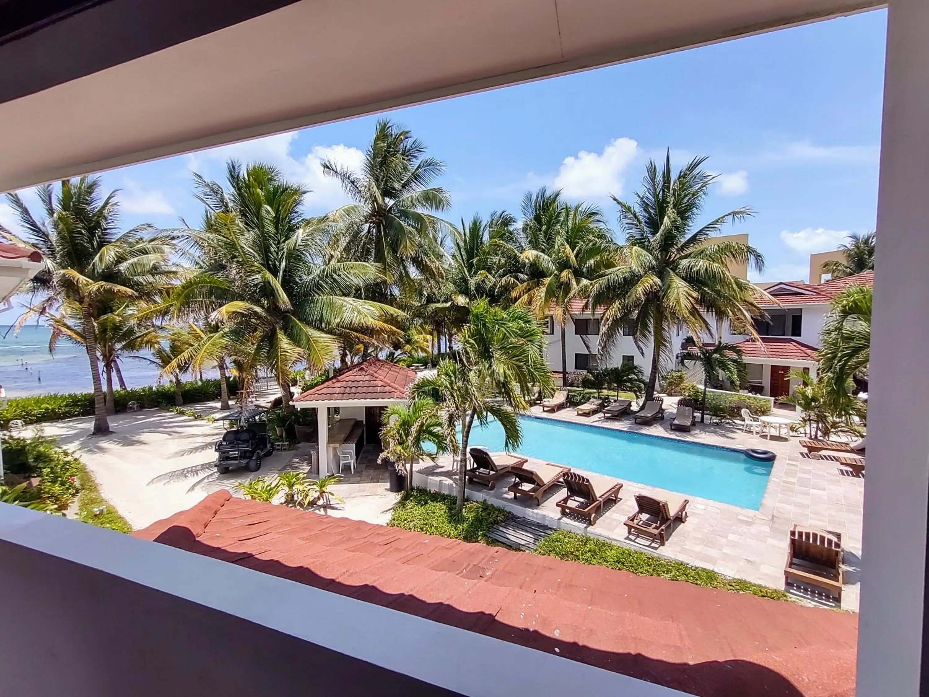 Pool view in Tradewinds Paradise Villas