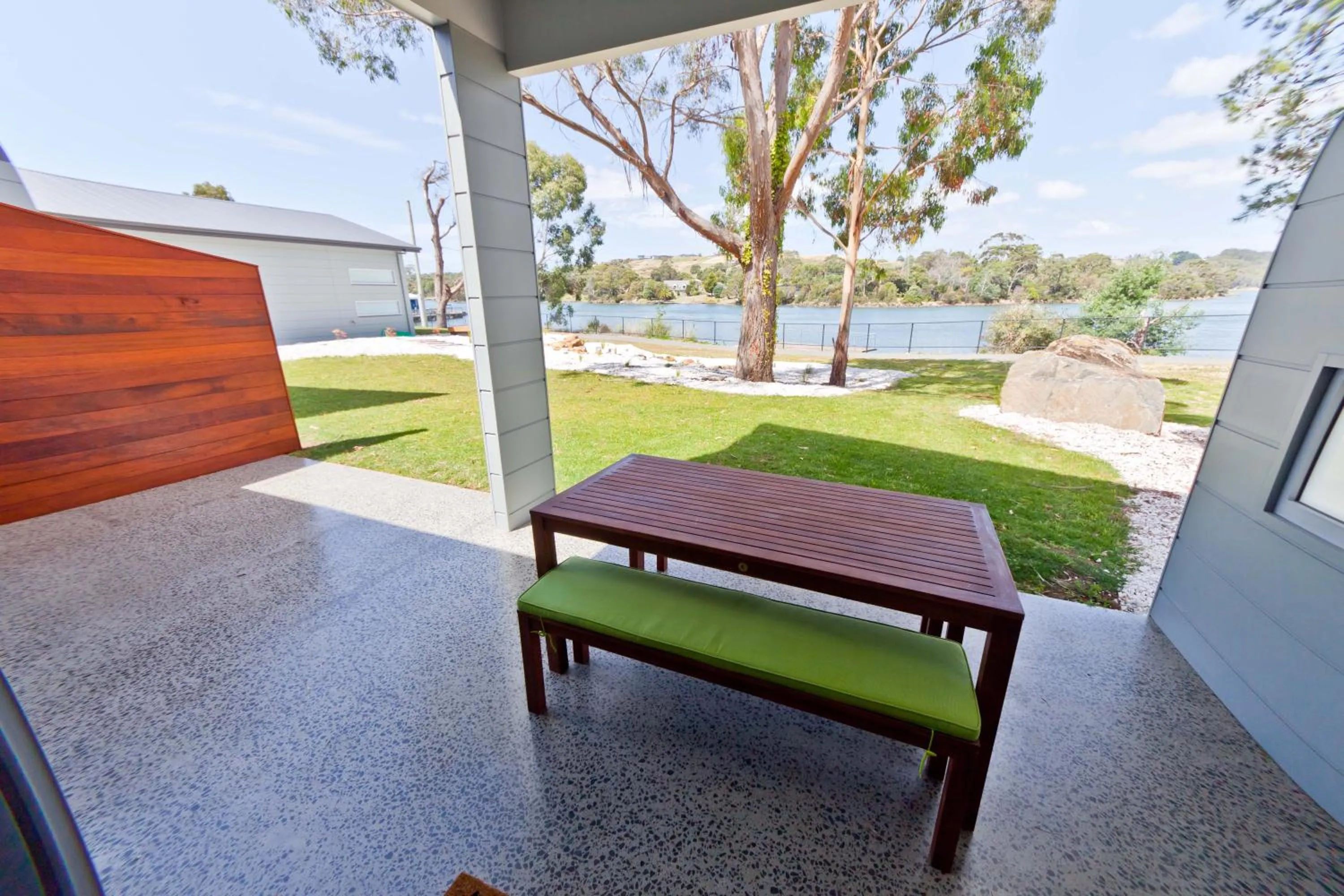 Patio in Waterfront Apartments