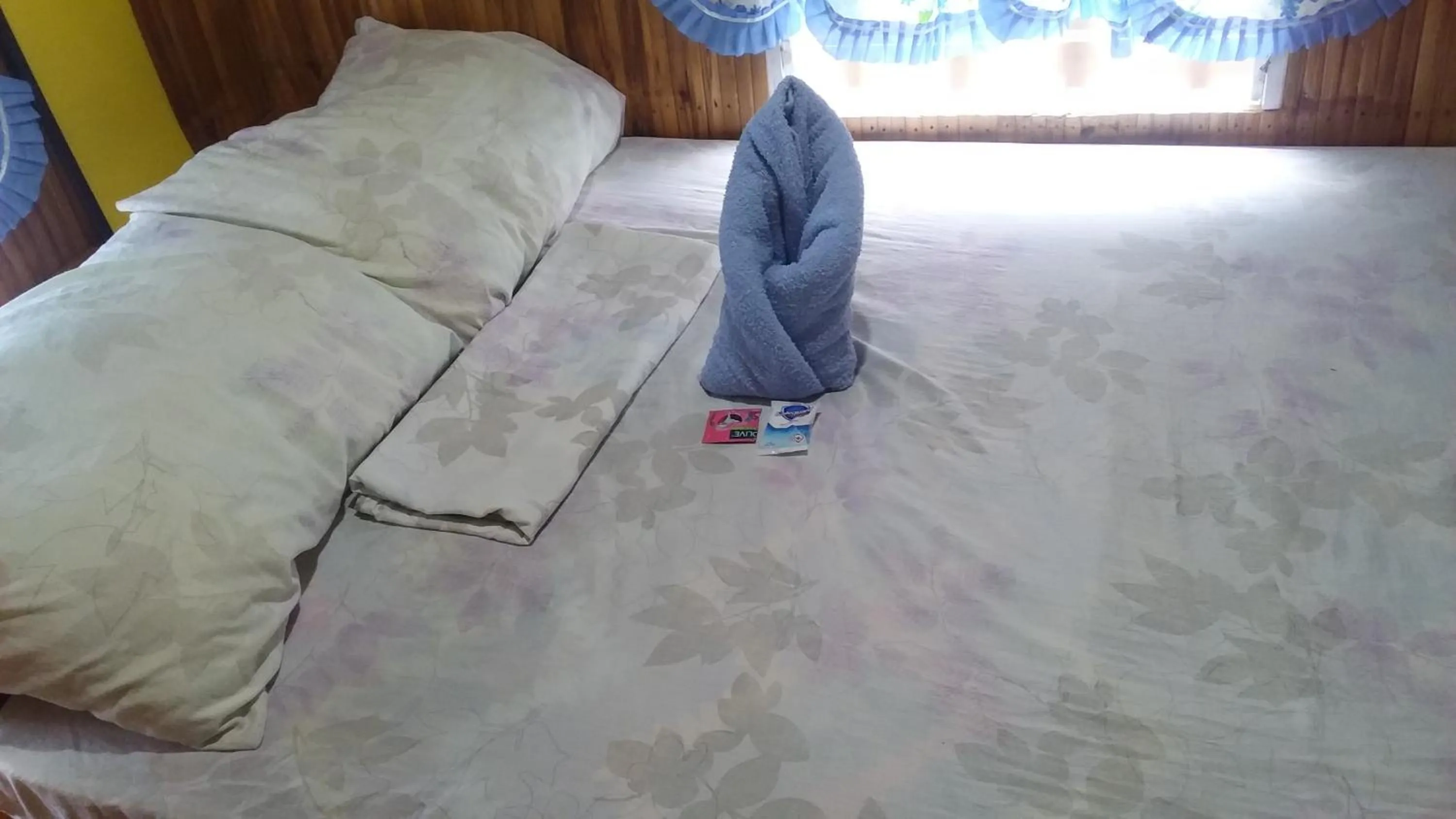 Bed in Moalboal Bamboo Guest House