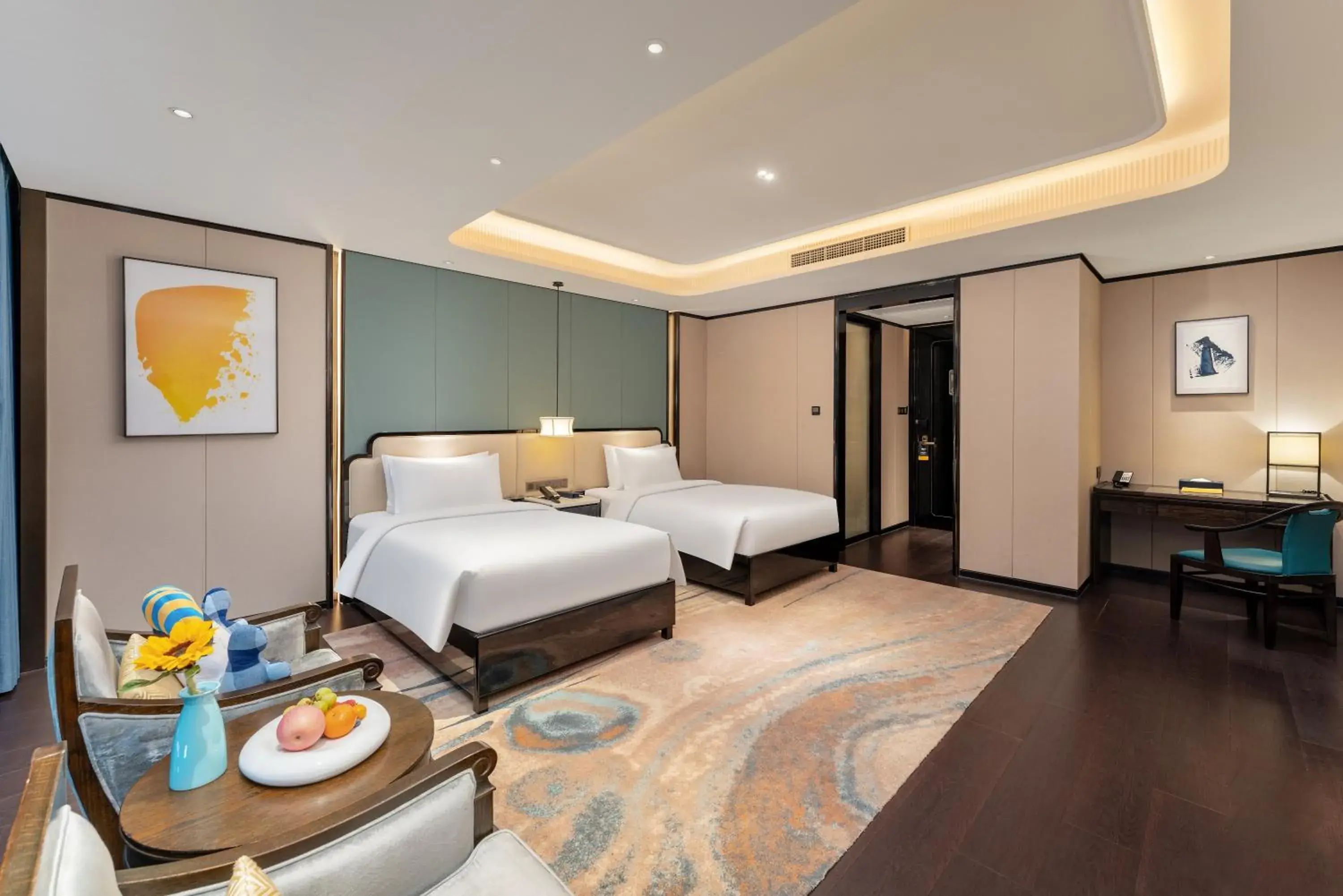 Grand Twin Room with City View in voco - Hangzhou Binjiang Minghao by IHG Grand Twin Room with City View in voco - Hangzhou Binjiang Minghao by IHG