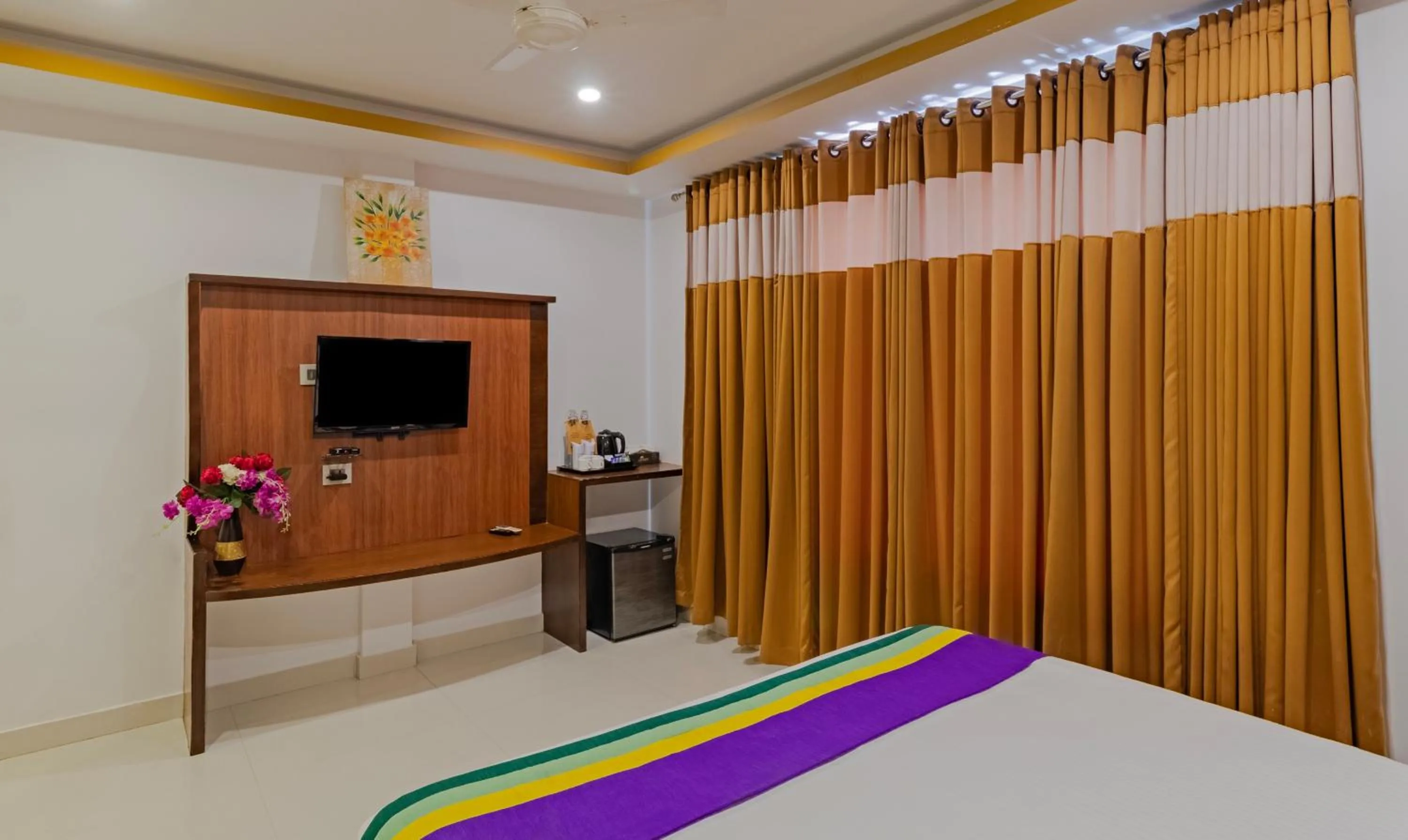 Bedroom, Bed in Treebo Premium Palmyra Milford, 2 Km From Alleppey Beach