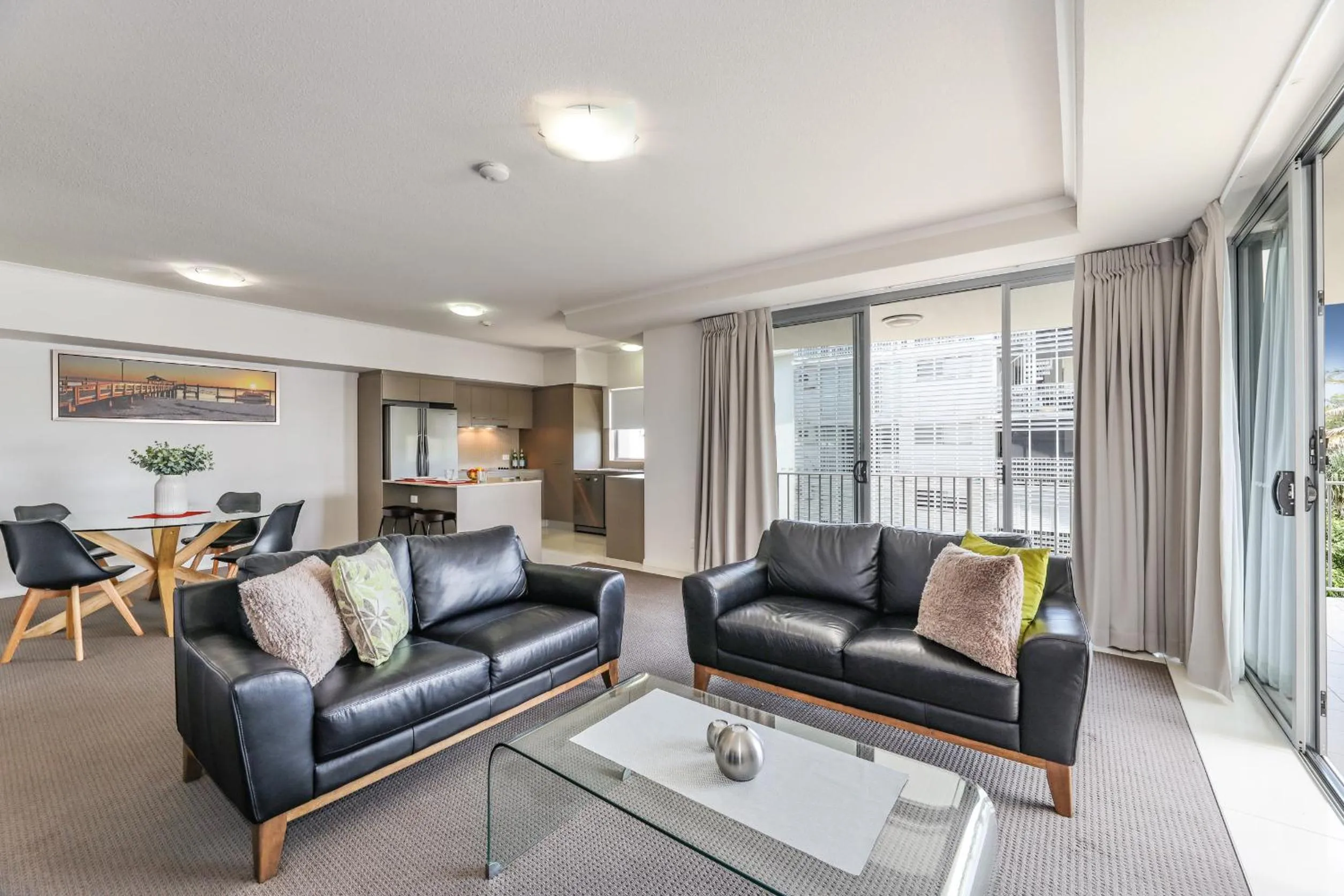 Living room in On the Bay Apartments