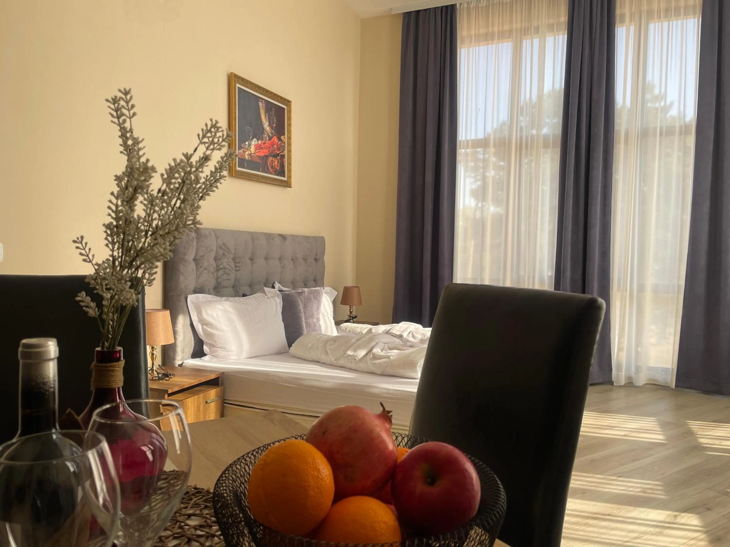 Bed in Hotel Ostrova