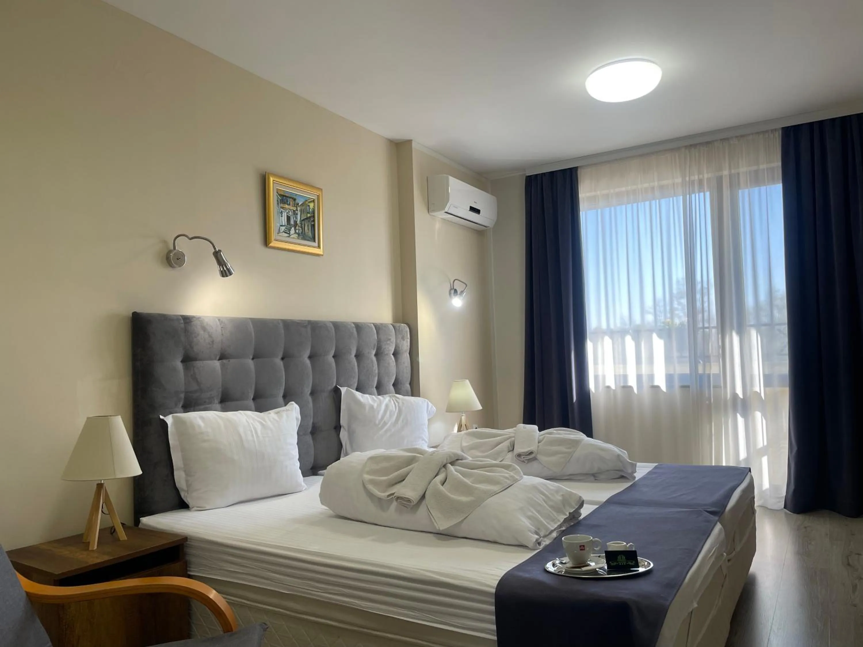 Bed in Hotel Ostrova