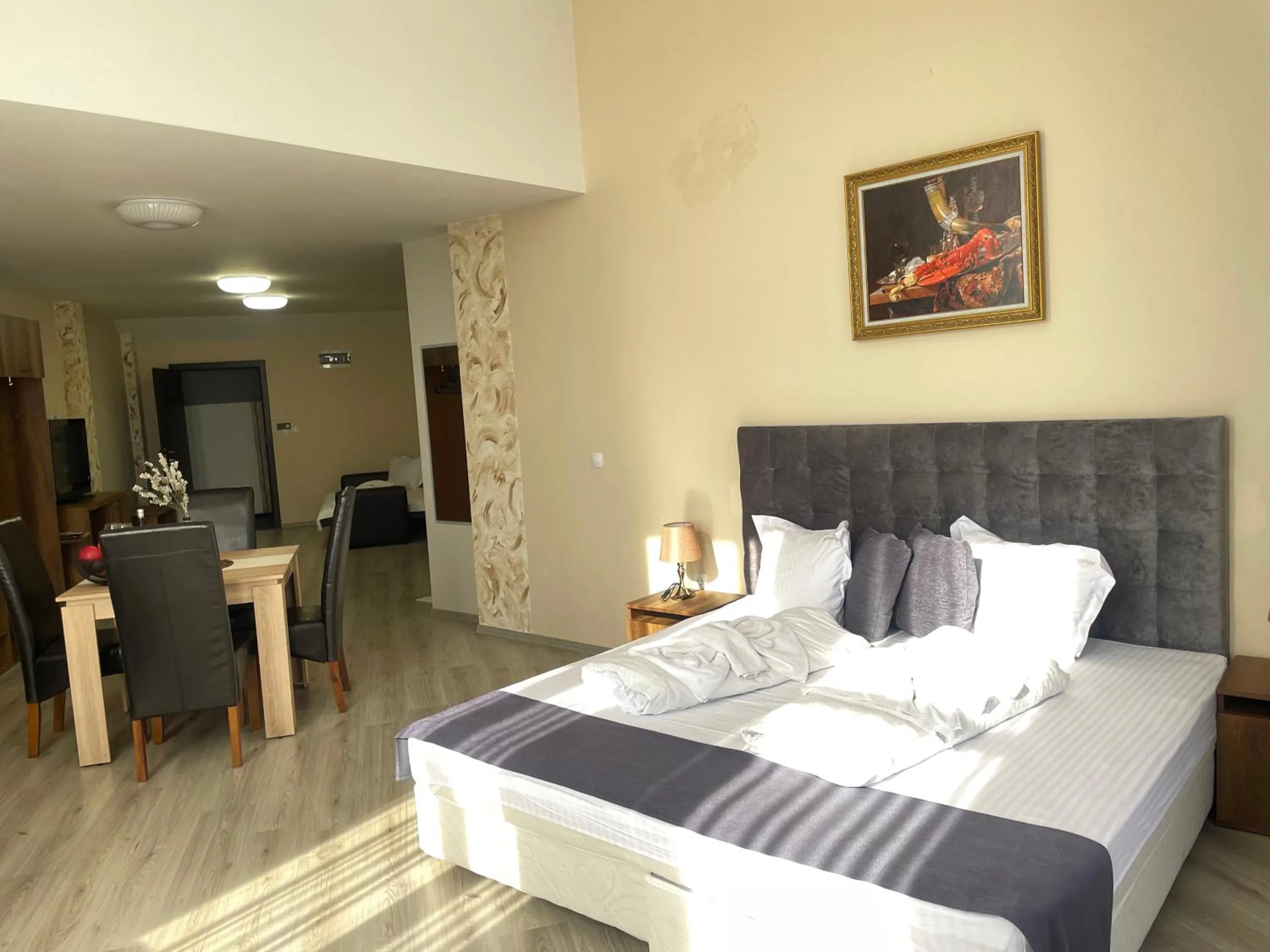 Bed in Hotel Ostrova