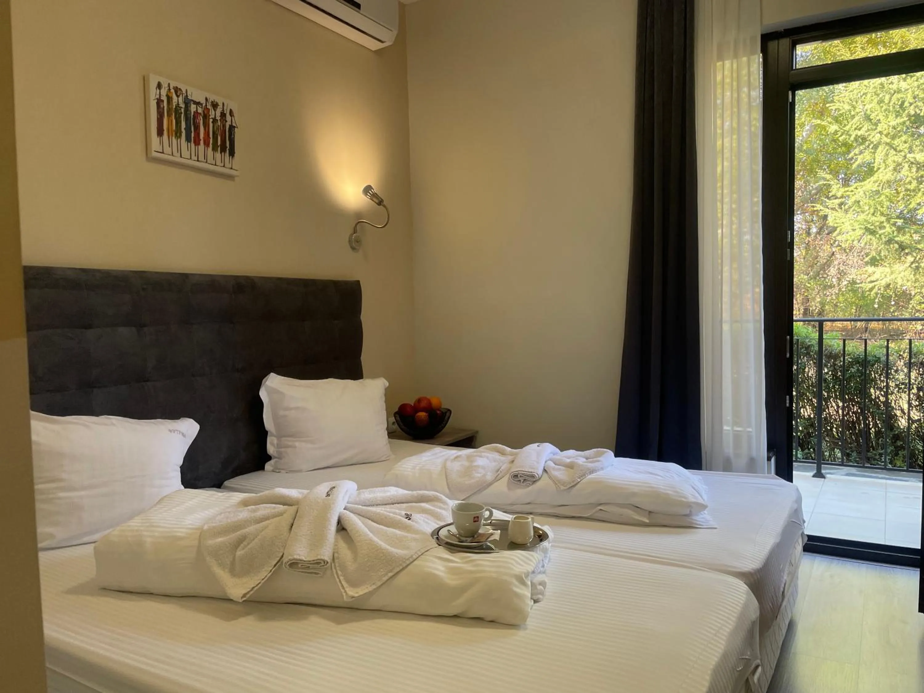 Bed in Hotel Ostrova