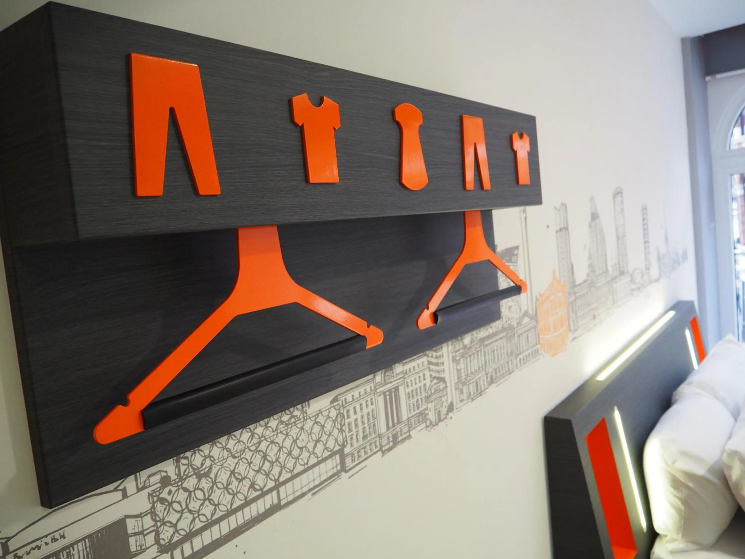 Decorative detail in easyHotel Birmingham