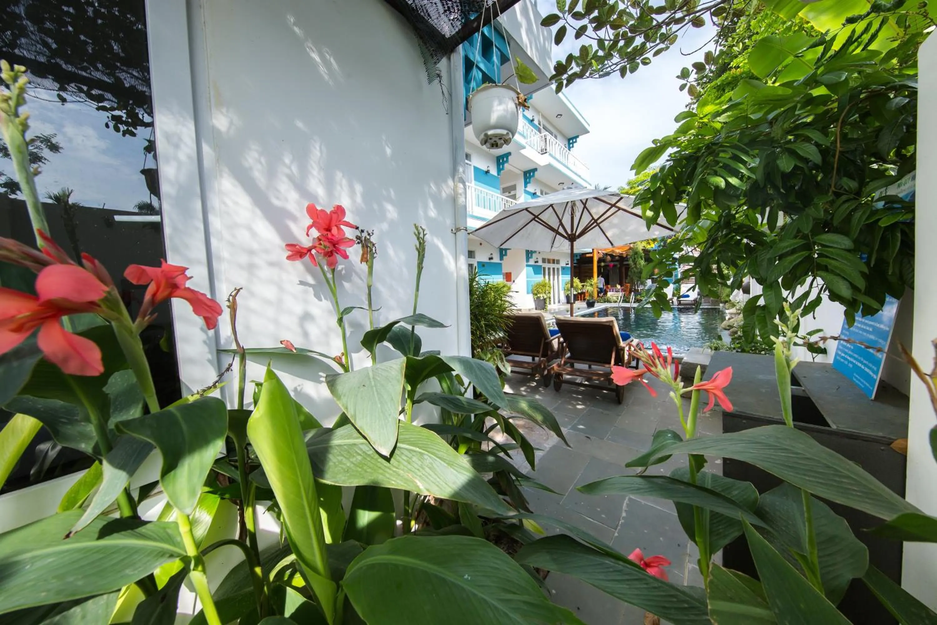Garden view in Lucky Leaf Hoian Villa
