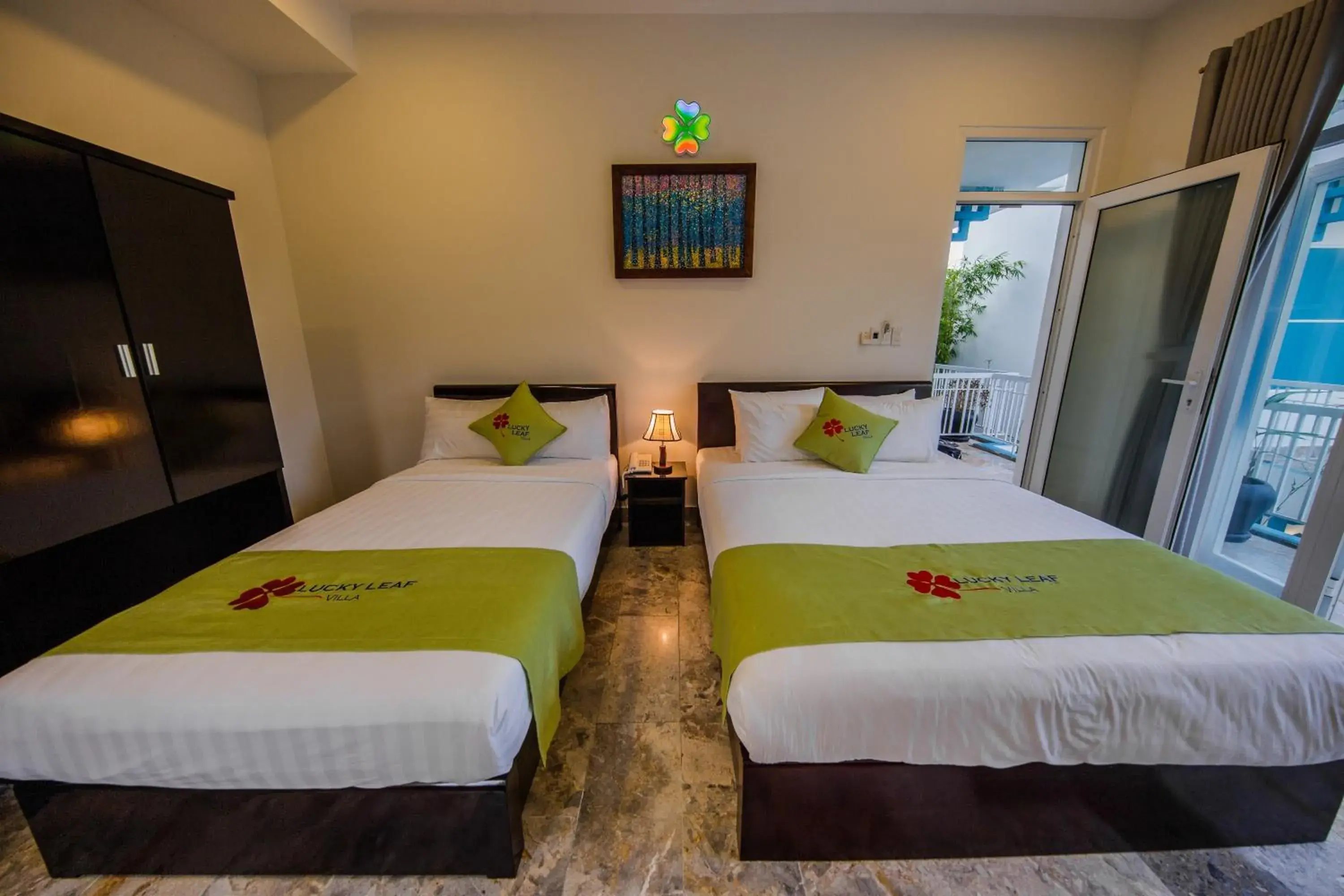 Deluxe Double or Twin Room with Pool View in Lucky Leaf Hoian Villa Deluxe Double or Twin Room with Pool View in Lucky Leaf Hoian Villa