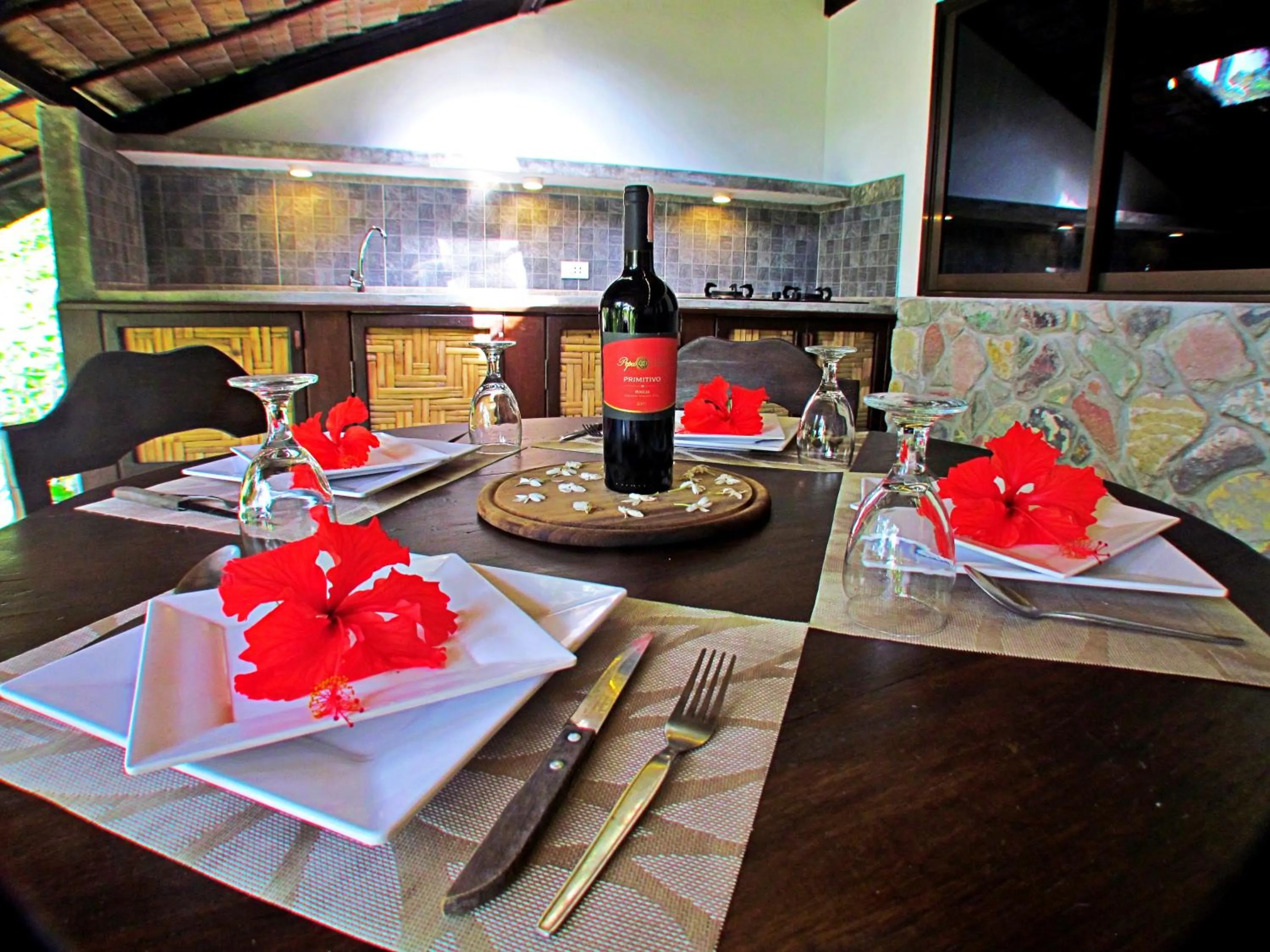 Dining area in Flower Power Farm Village