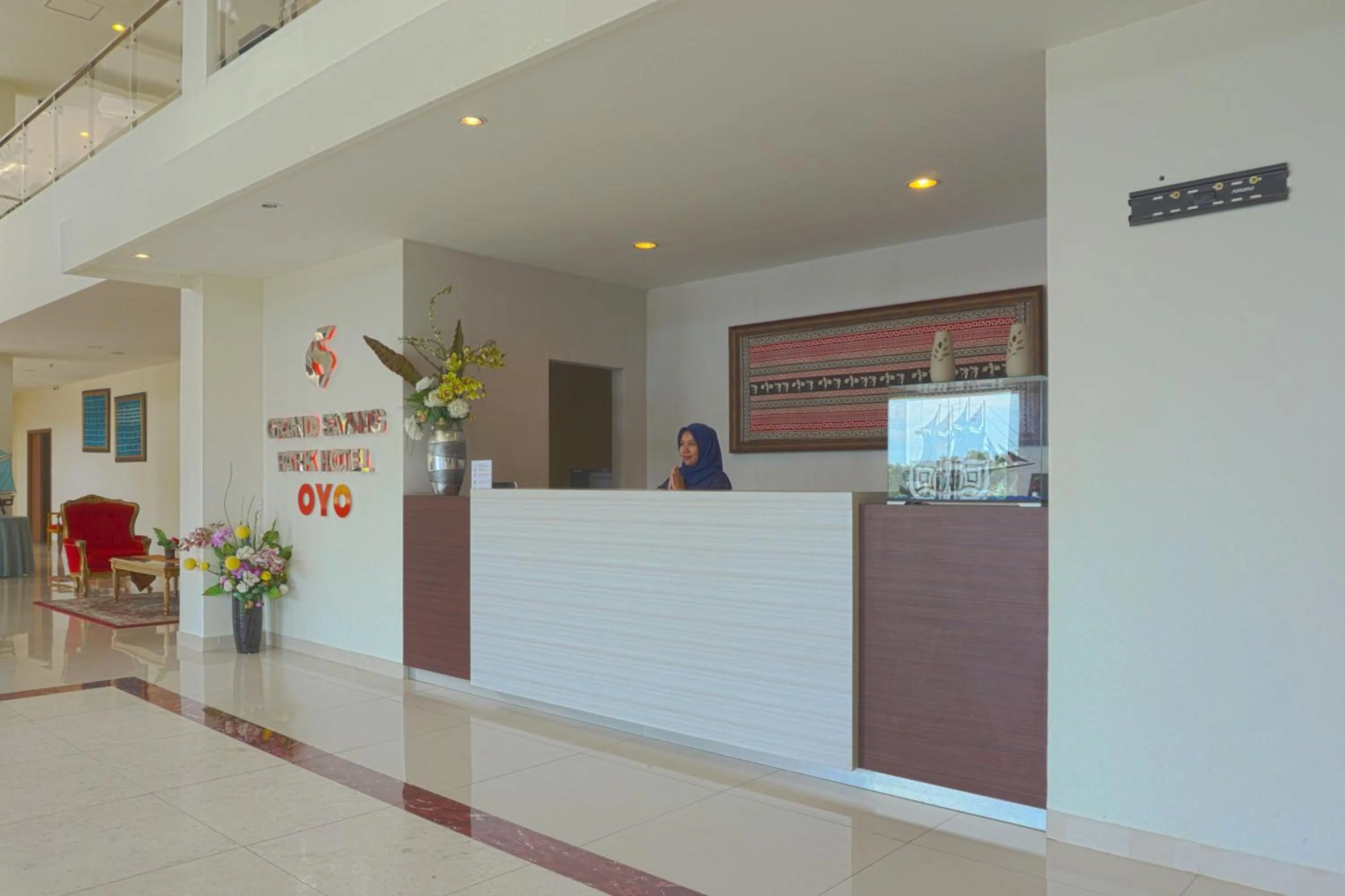 Lobby or reception in Liberta Hotel Grand Sayang Makassar