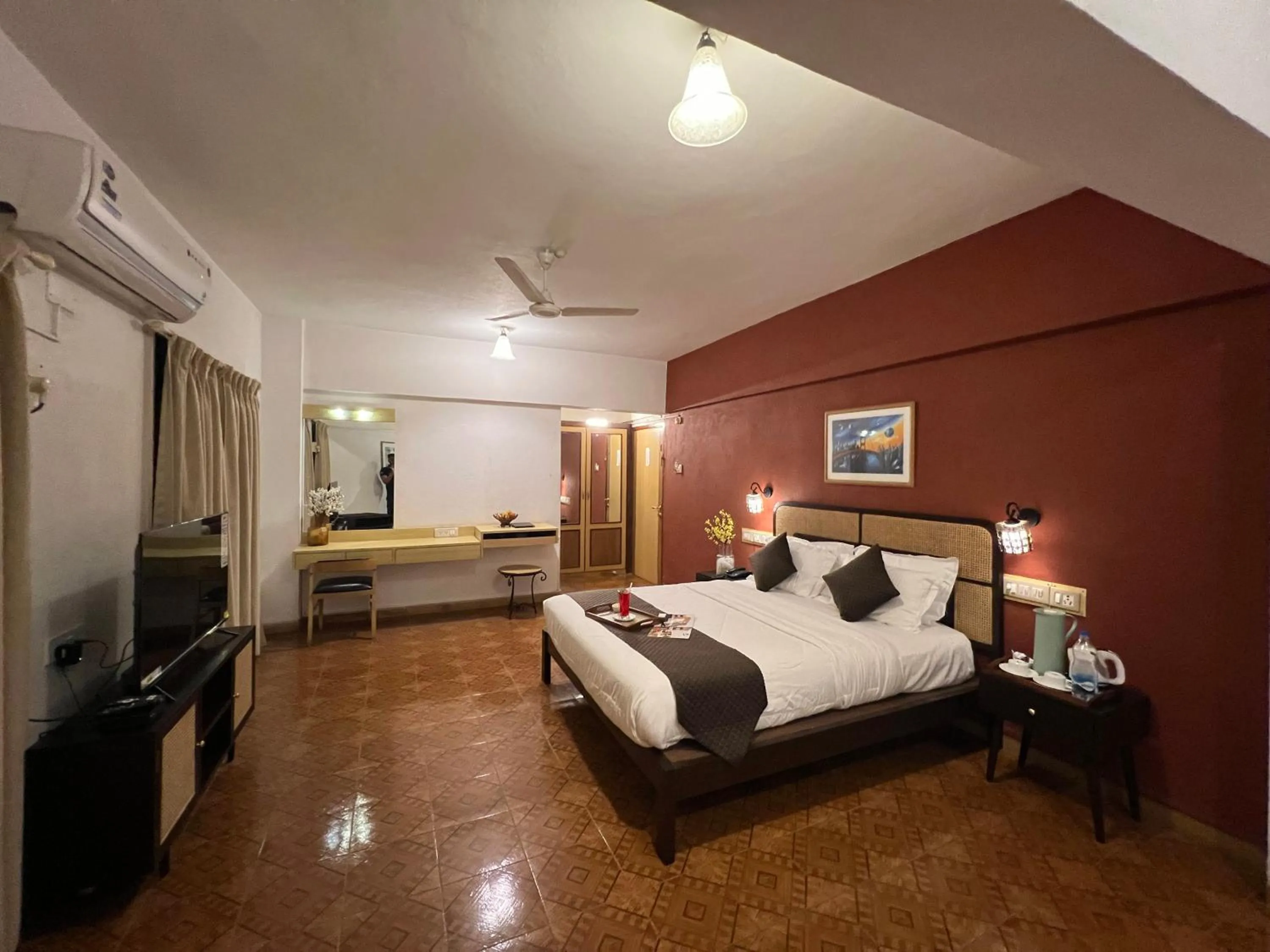 Bed in Konkan Crown Resort & Club