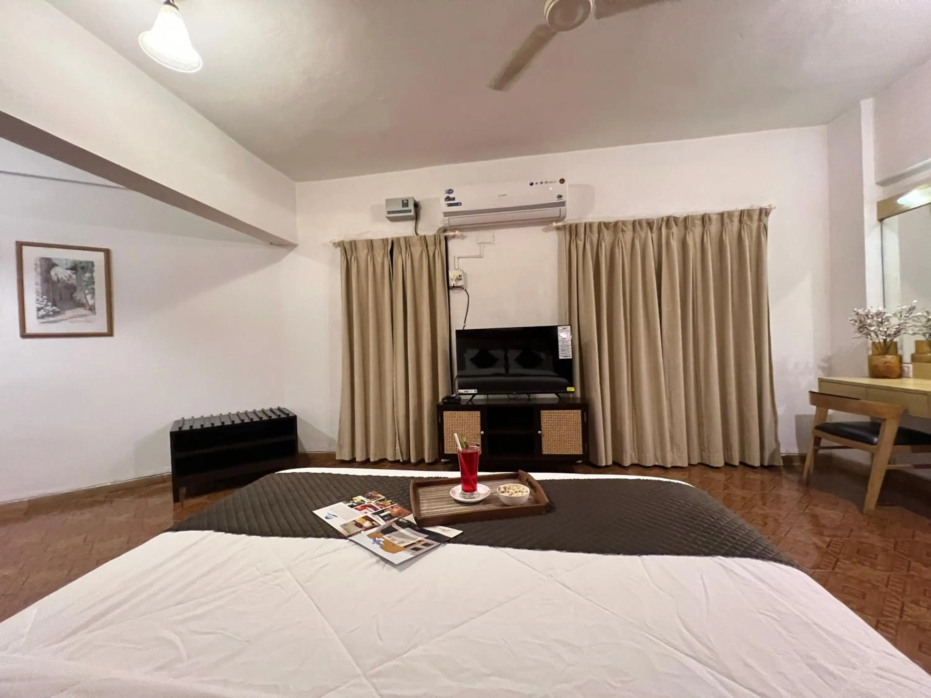 Bed in Konkan Crown Resort & Club