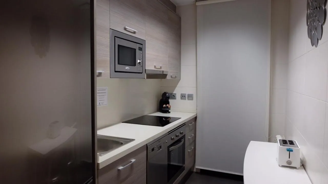Kitchen or kitchenette in Apartamentos Real Lleida