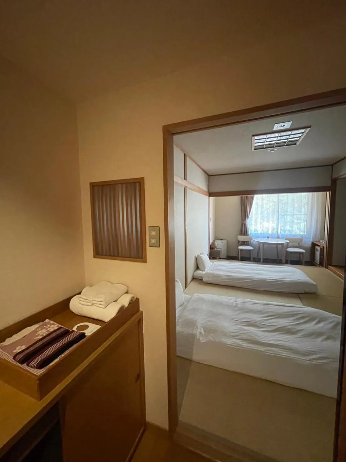 Bed in Motosu Phoenix Hotel