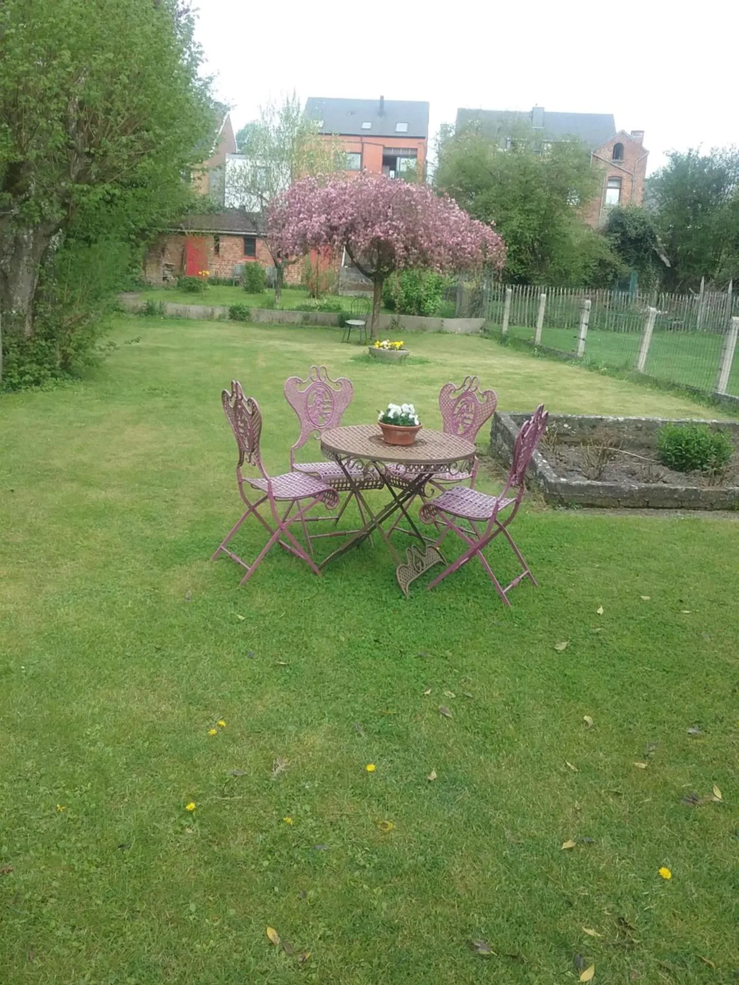 Garden view in B&B Au Jardin Fleuri