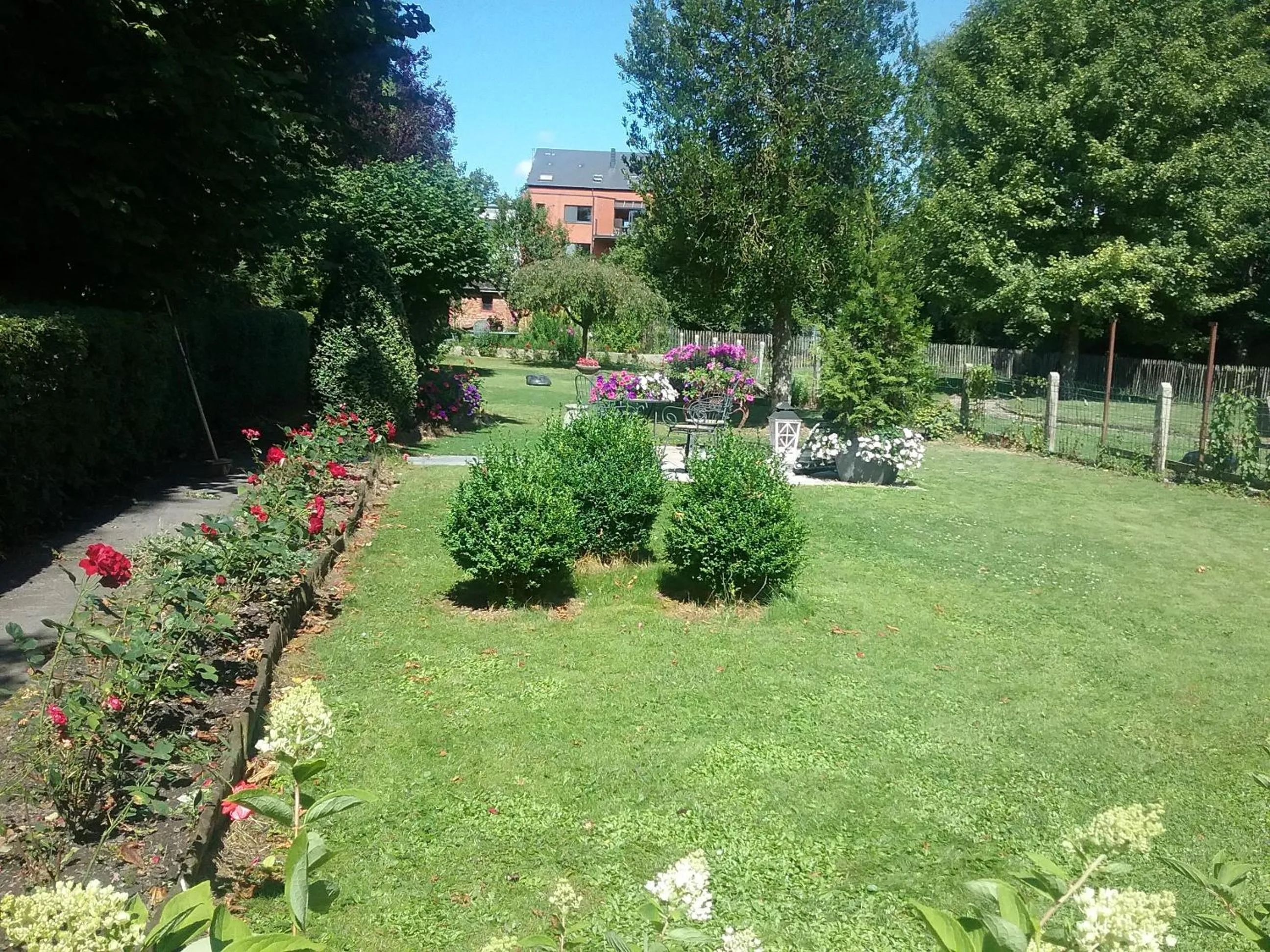 Garden view in B&B Au Jardin Fleuri