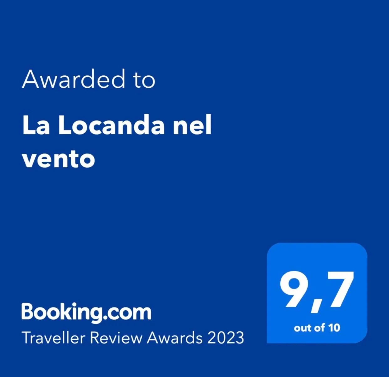 Certificate/Award in La Locanda nel vento