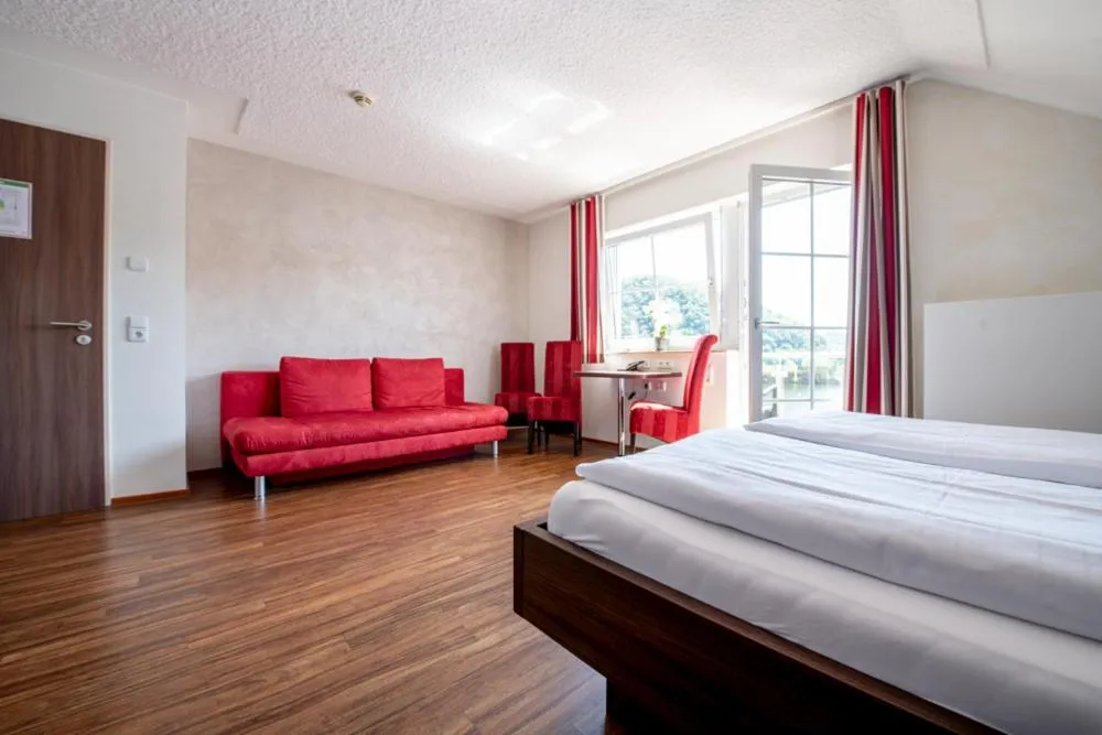 Bed in Garni Hotel Henn