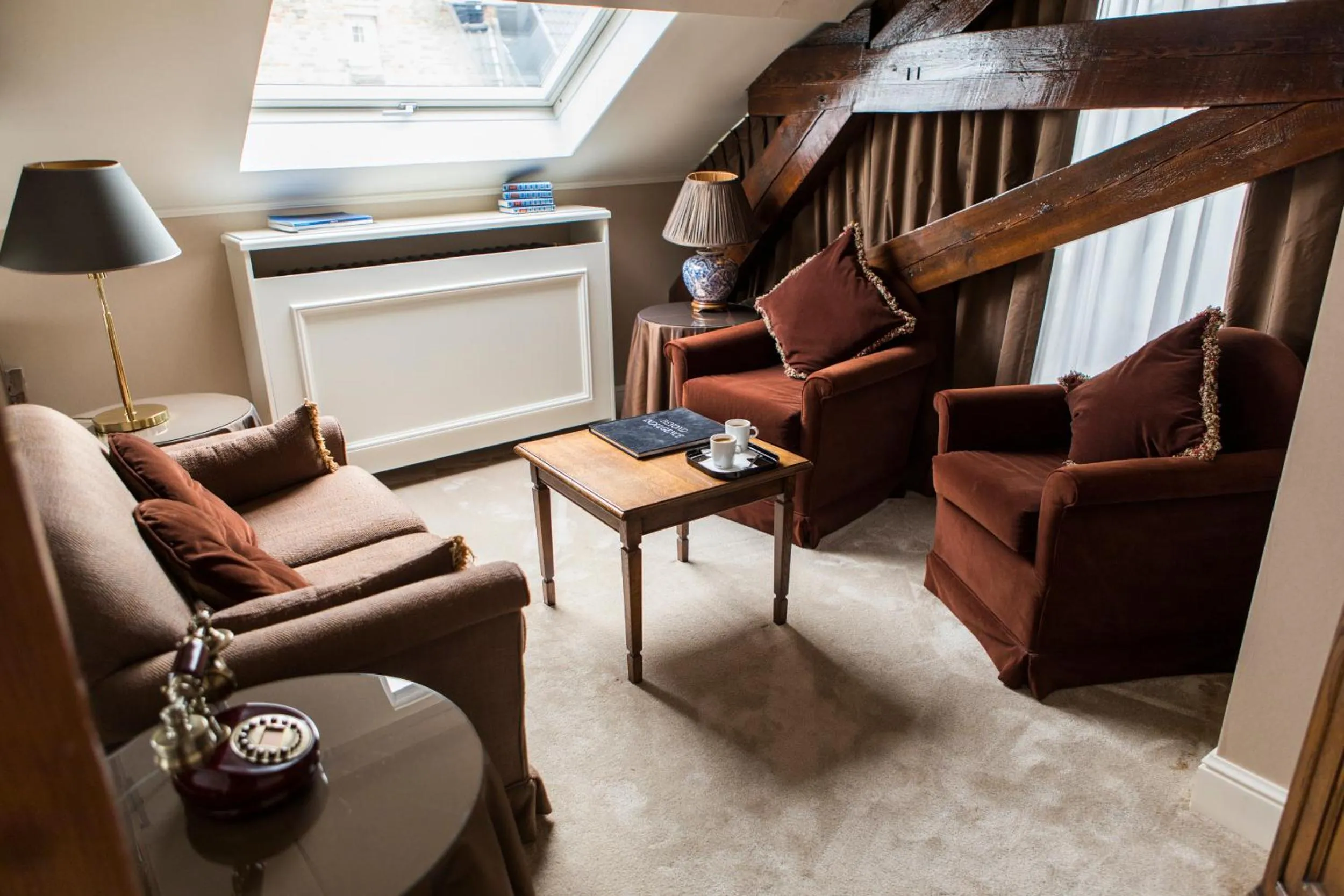 Seating area in Relais & Châteaux Hotel Heritage