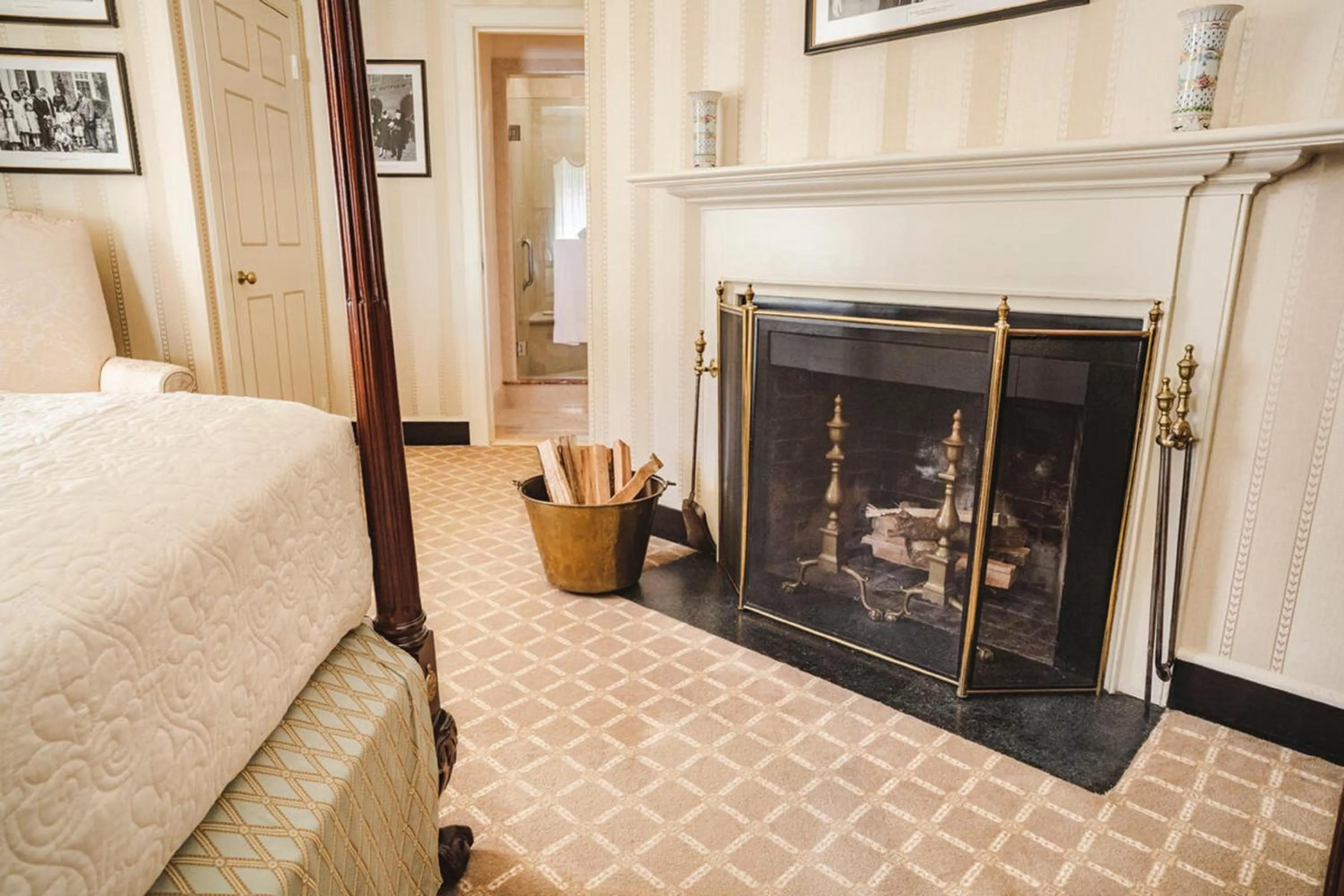 fireplace in Williamsburg Inn, an official Colonial Williamsburg Hotel