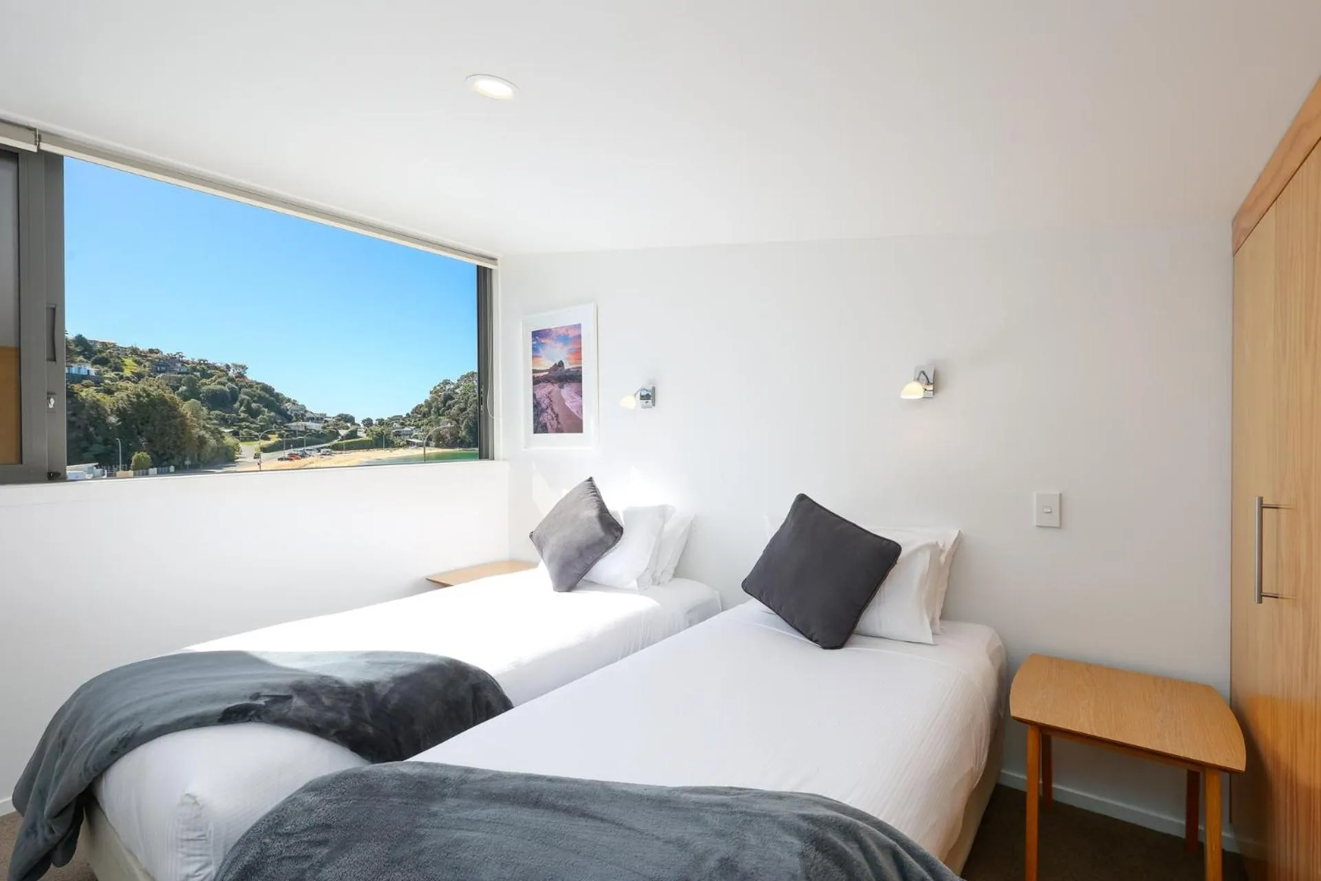 View (from property/room), Bed in Kaiteriteri Recreation Reserve Apartments