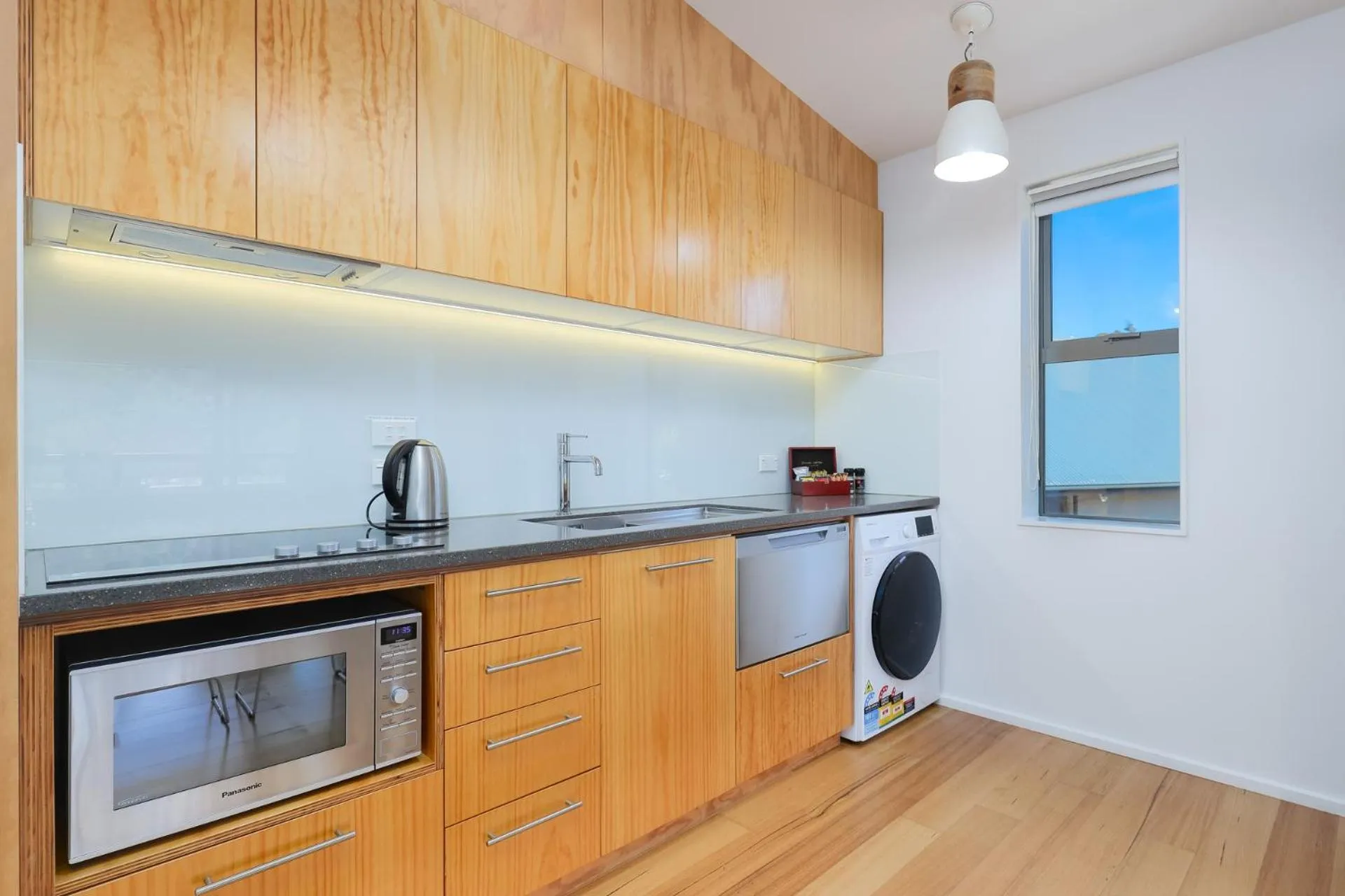 Kitchen or kitchenette in Kaiteriteri Recreation Reserve Apartments