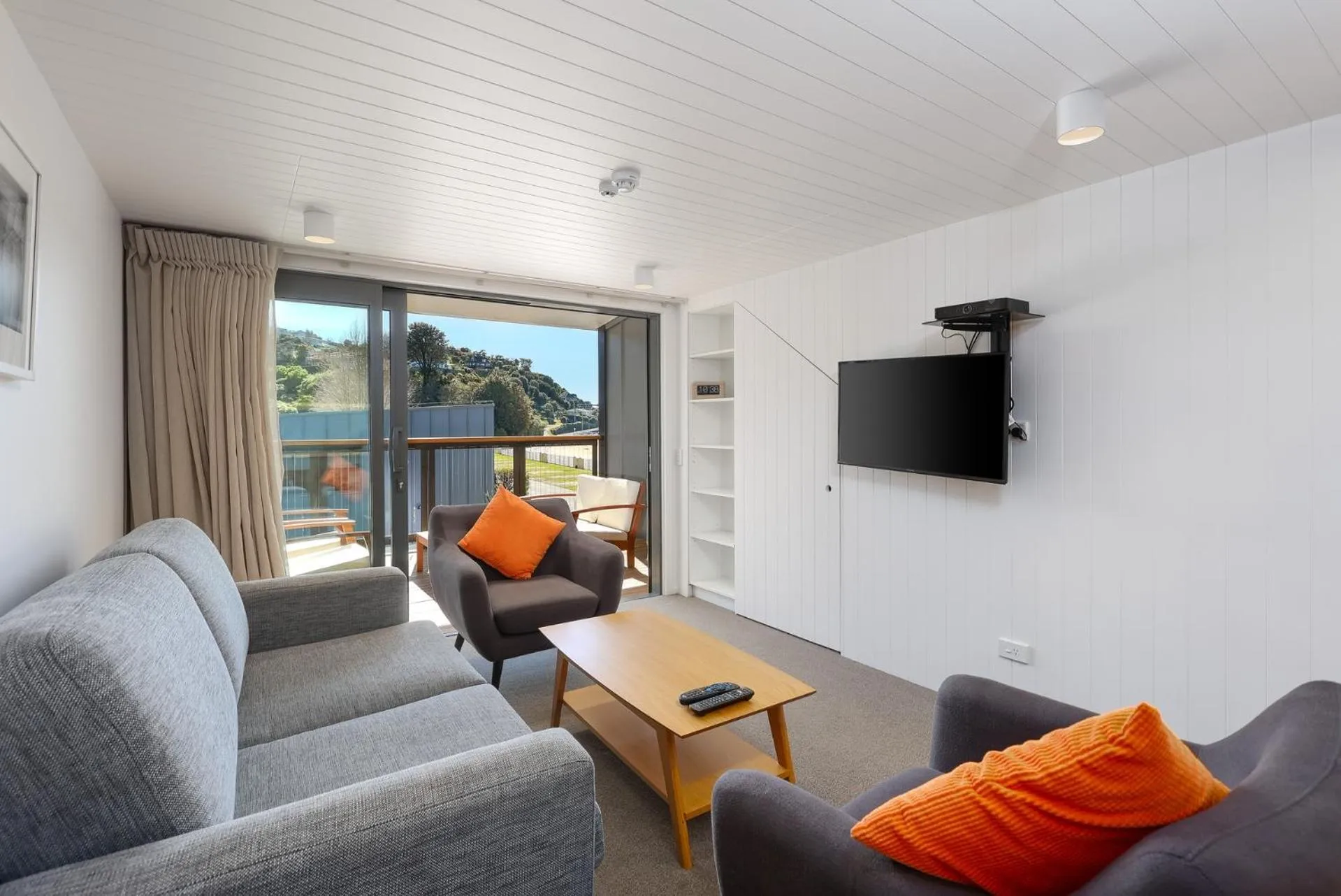 Living room in Kaiteriteri Recreation Reserve Apartments